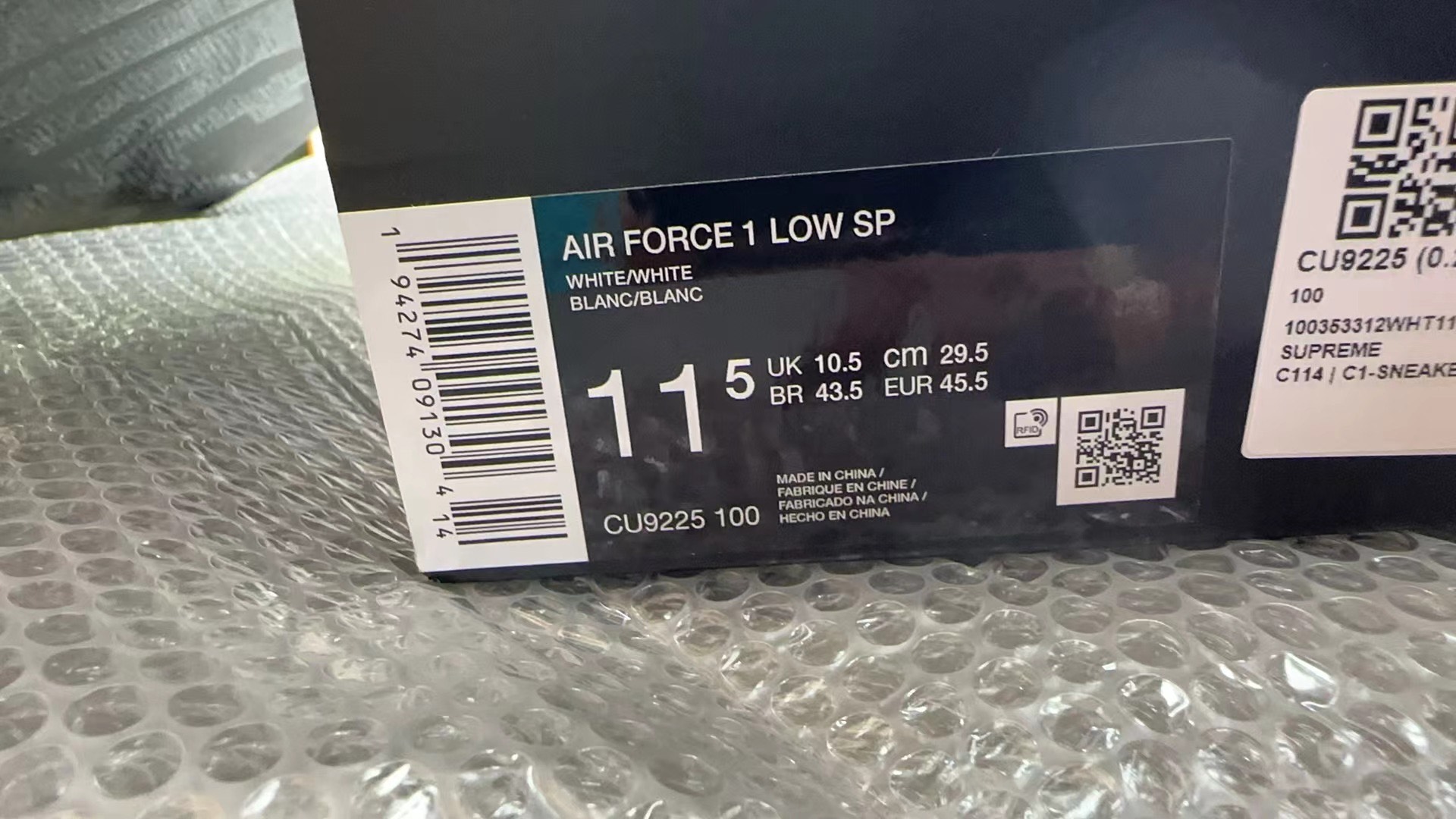 custom review-Supreme x Nike Air Force 1 'BOX LOGO' Низкие Скейтборд Кроссовки Унисекс Белые