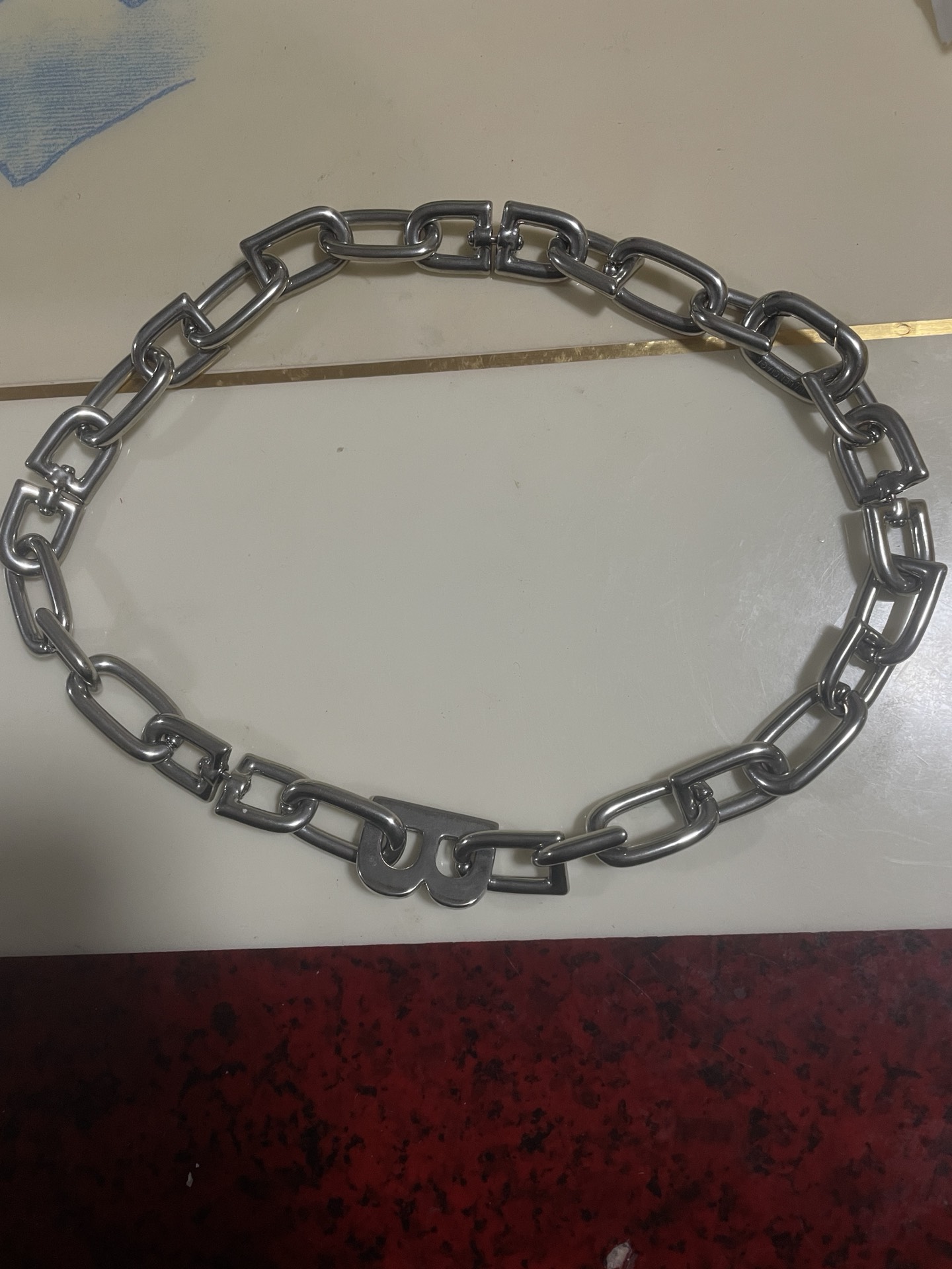 巴黎世家双b项链 风格好看 休闲大体百搭项链