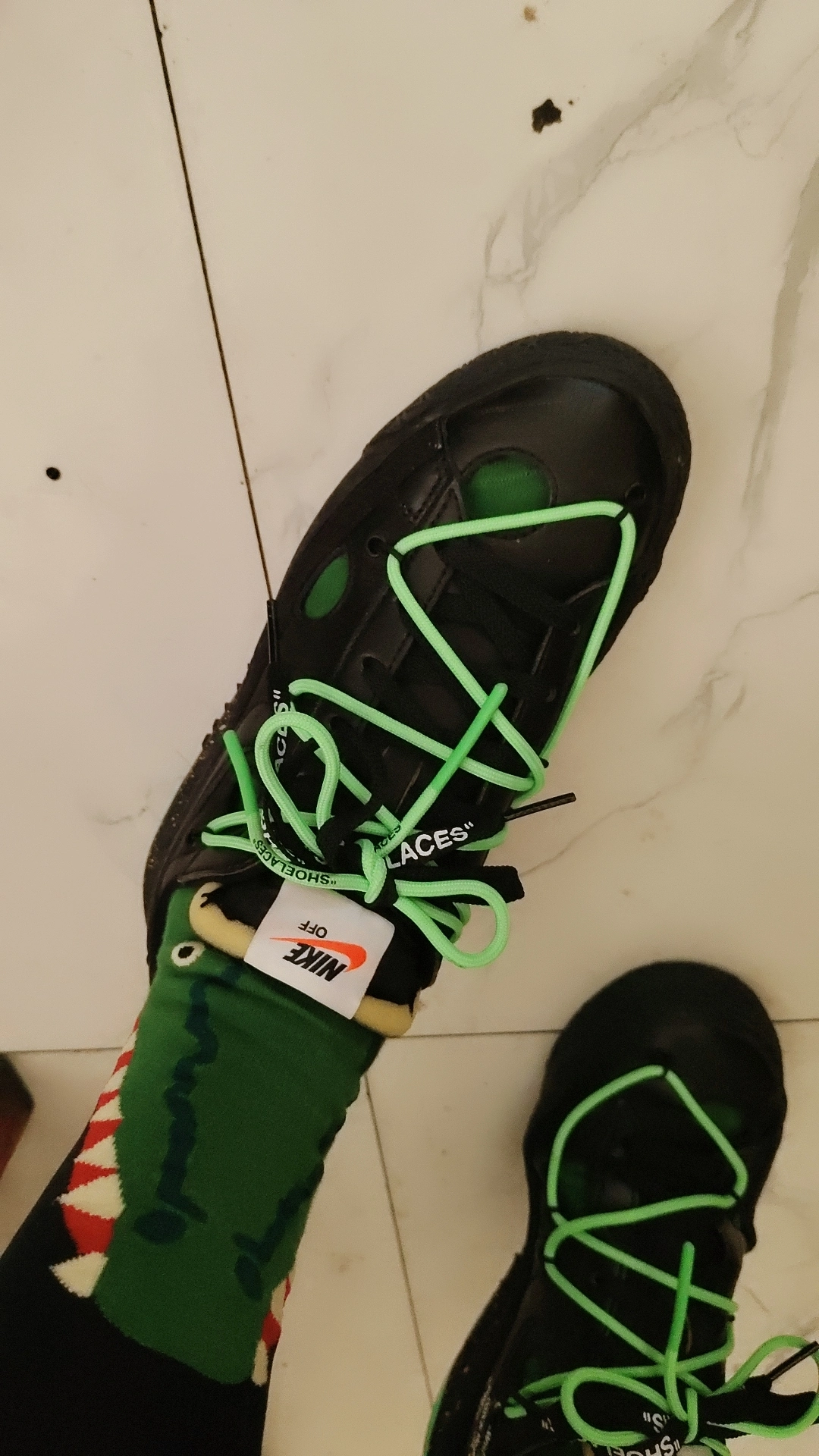 custom review-Off Белый x Nike Blazer 77 'Черный And Electro Зеленый' Низкие Скейтбординг Кроссовки Унисекс Черный Зеленый