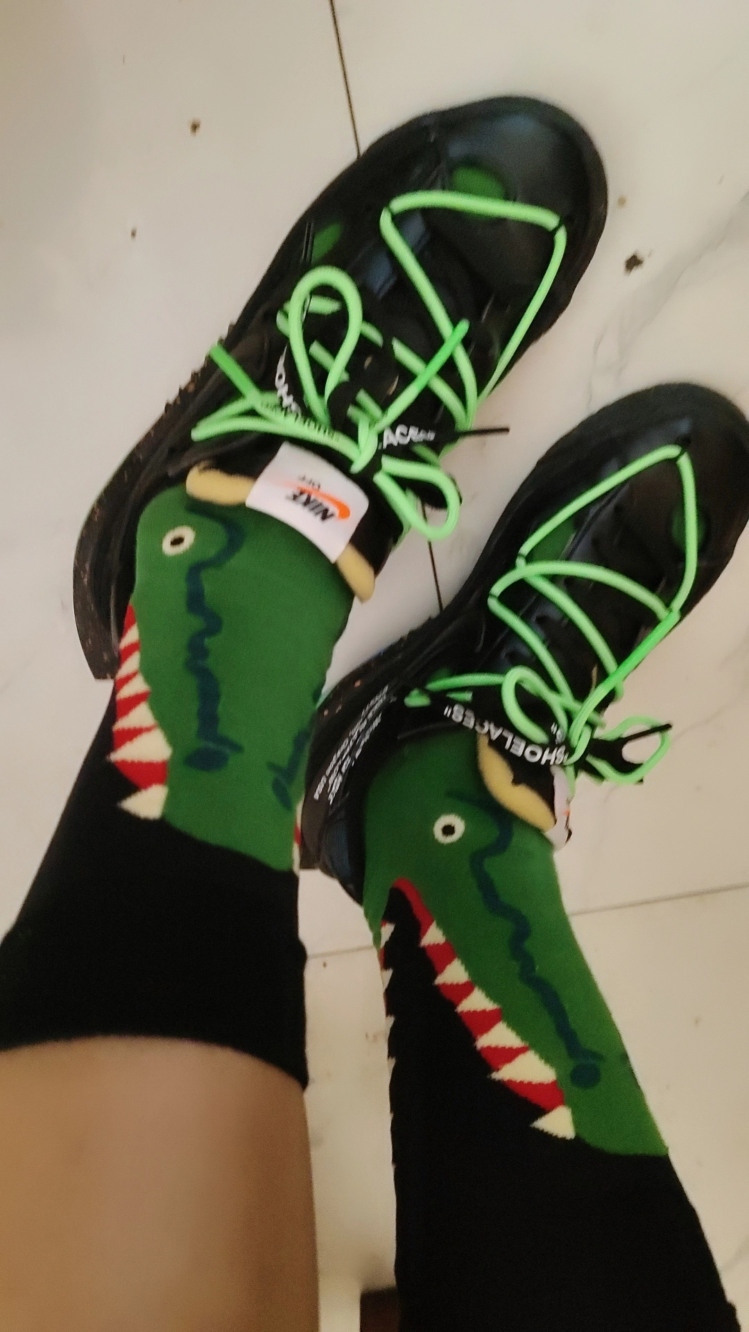 custom review-Off Белый x Nike Blazer 77 'Черный And Electro Зеленый' Низкие Скейтбординг Кроссовки Унисекс Черный Зеленый