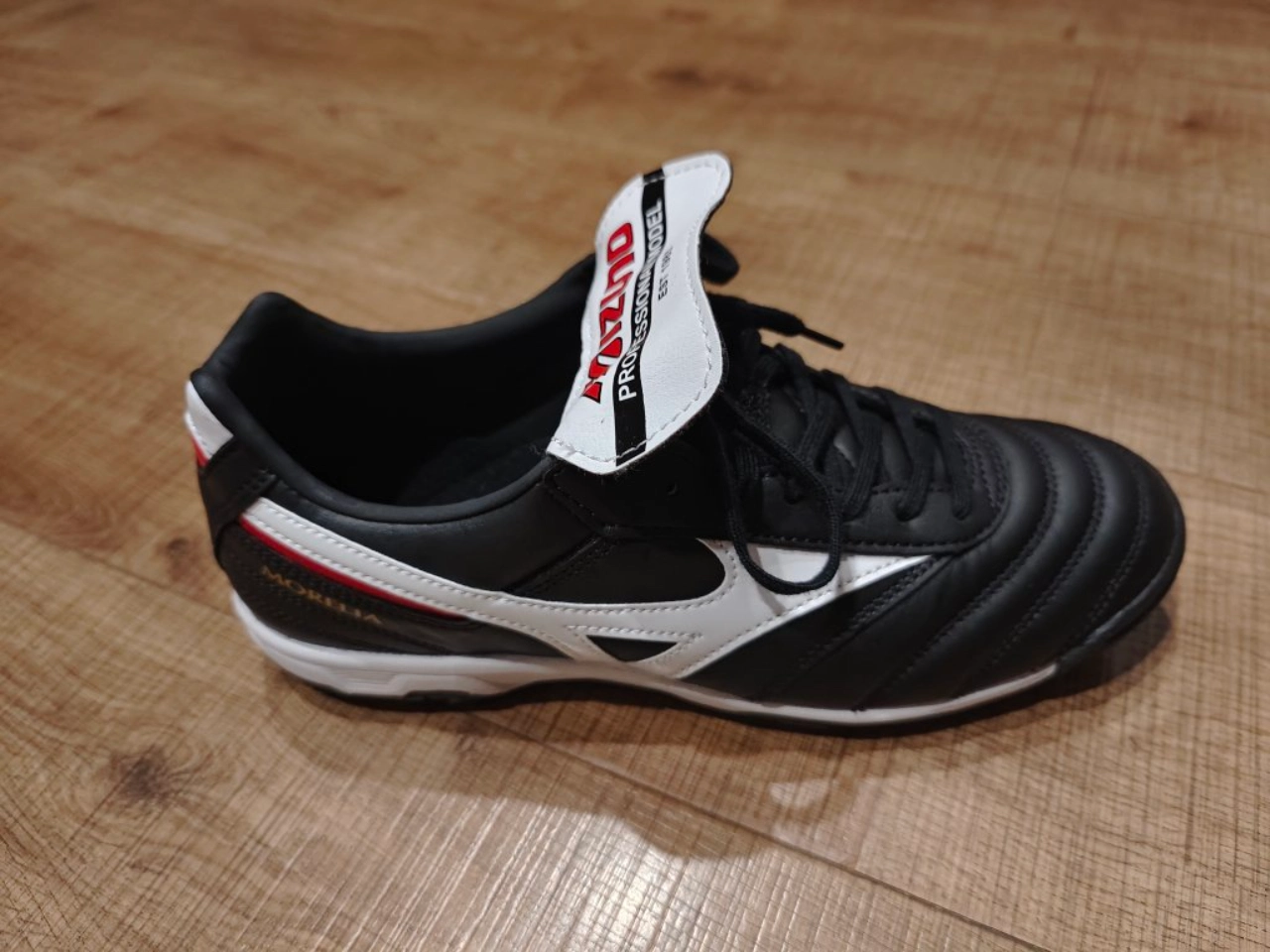 custom review-Mizuno Morelia Pro 2 TF Шипы Противоскользящие Устойчивые к износу Дышащие Футбольные бутсы Мужские Черный Белый