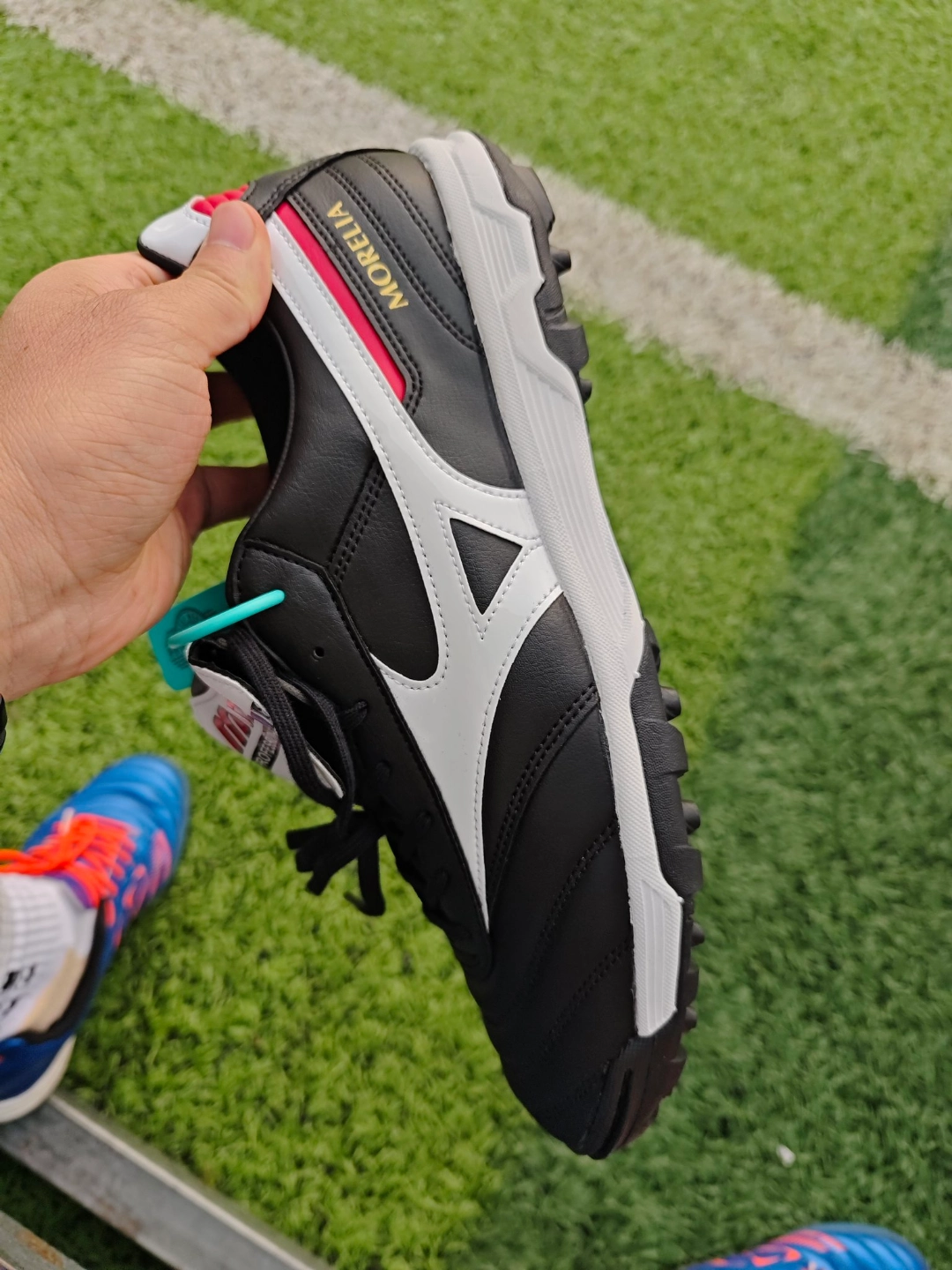 custom review-Mizuno Morelia Pro 2 TF Шипы Противоскользящие Устойчивые к износу Дышащие Футбольные бутсы Мужские Черный Белый