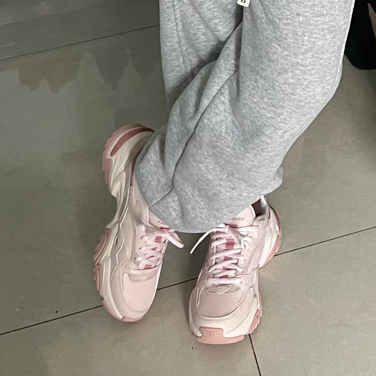 custom review-Skechers Stamina V2 визуально увеличивает рост массивные подошвы женские розовый