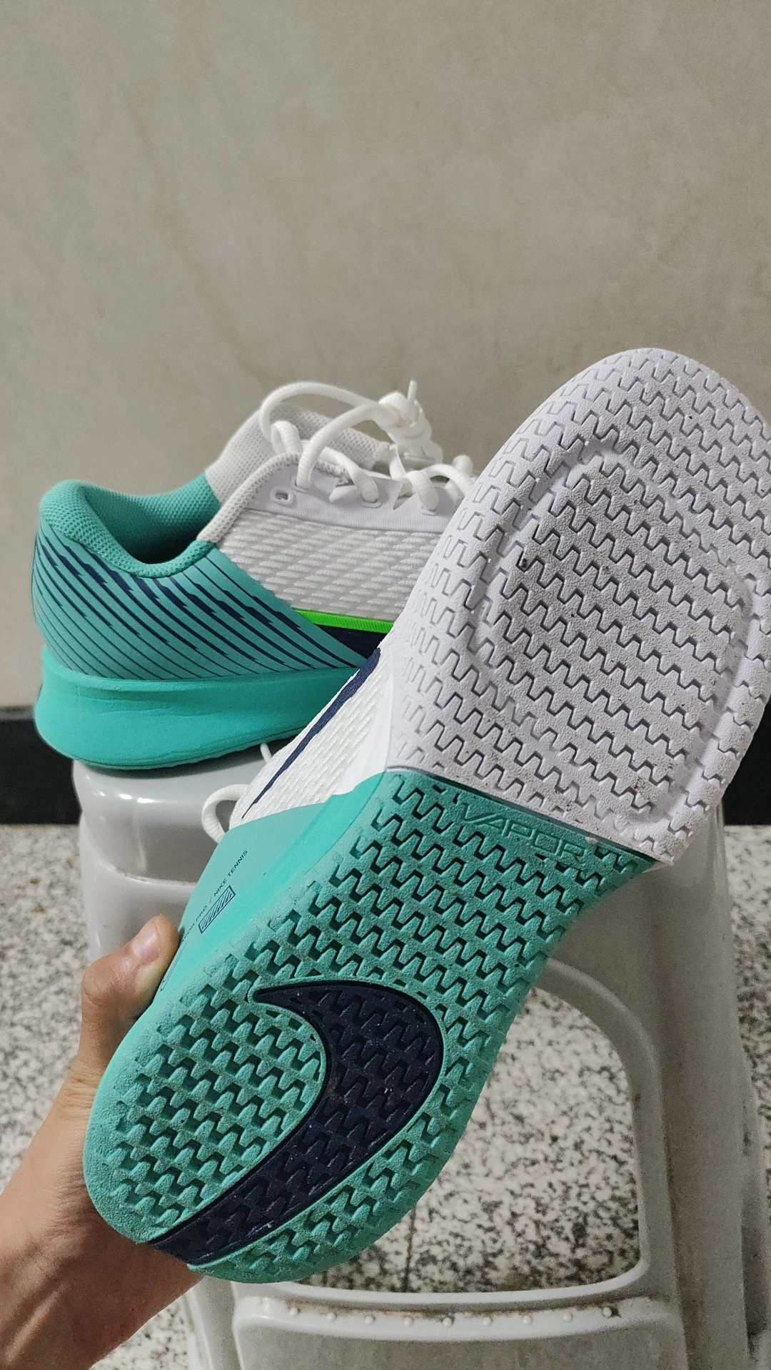 custom review-Nike Air Zoom Vapor Pro 2 Hc Противоскользящие Низкие Кроссовки для Тениса Мужские Белые Зеленые