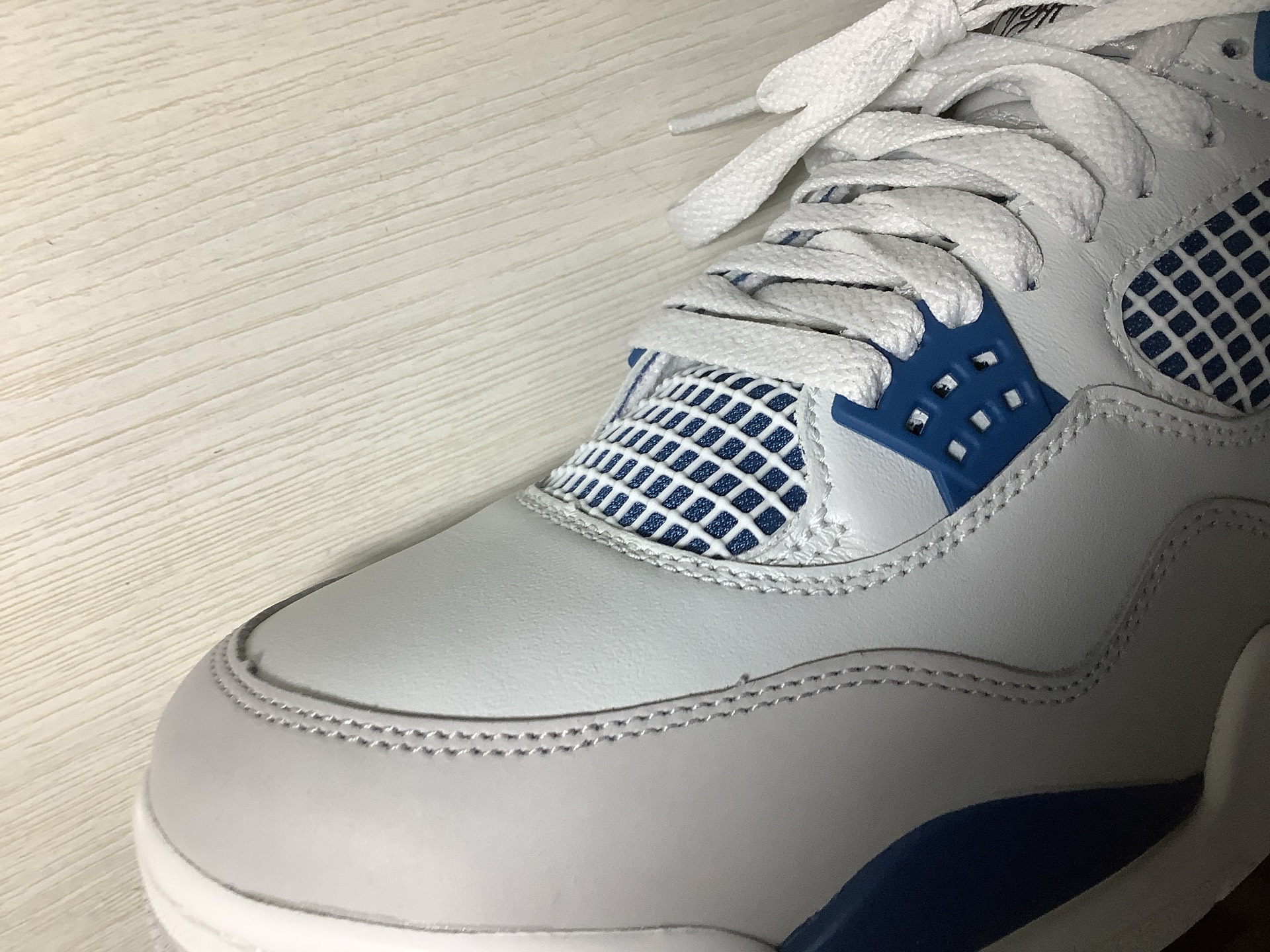 custom review-Jordan Air Jordan 4 'Military Style Blue' Mid Топ Винтажные Баскетбольные Кроссовки Унисекс Белый Синий Выпуск 2024