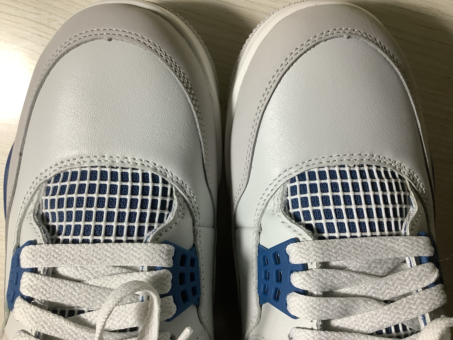 custom review-Jordan Air Jordan 4 'Military Style Blue' Mid Топ Винтажные Баскетбольные Кроссовки Унисекс Белый Синий Выпуск 2024