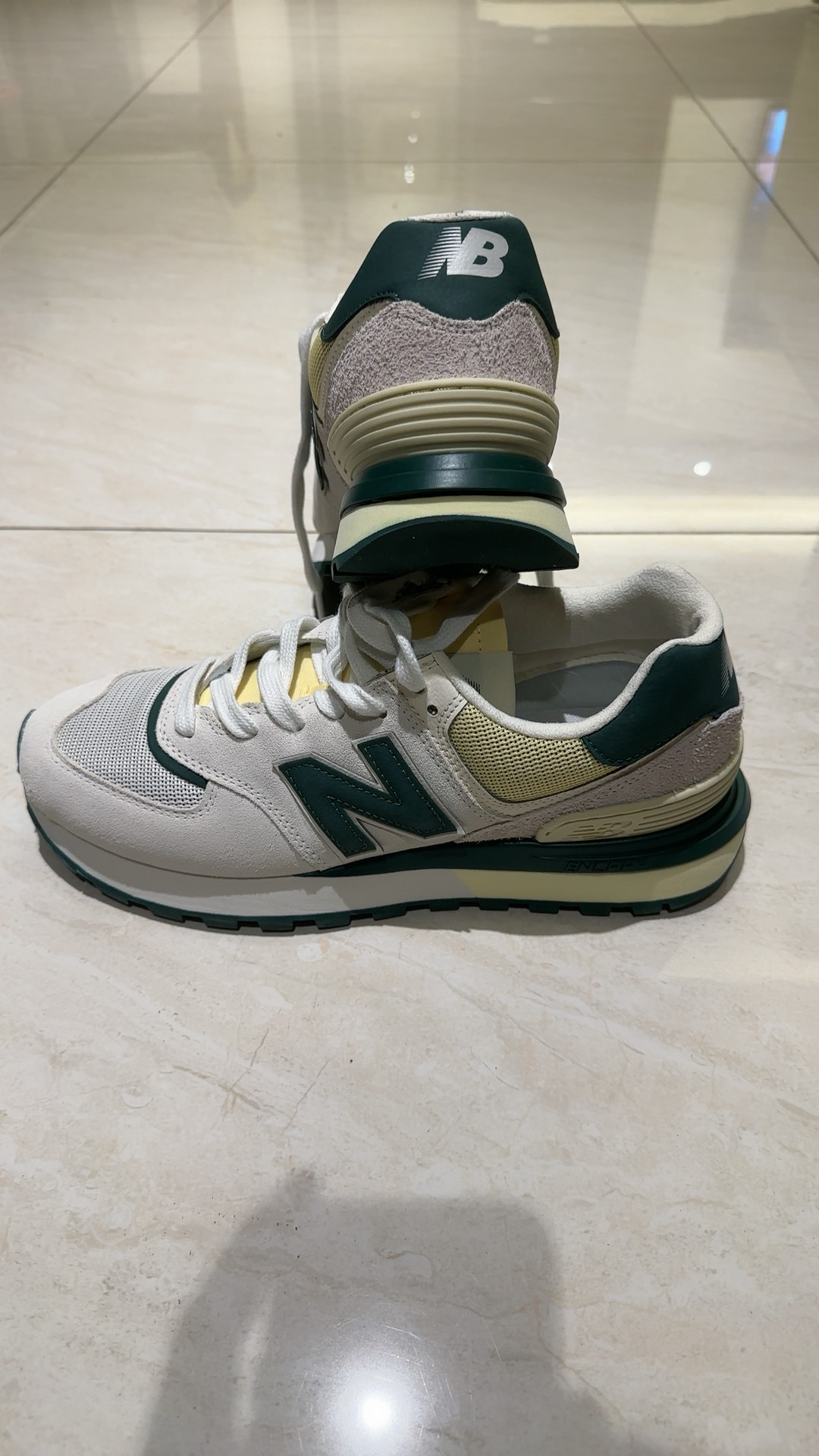 custom review-New Balance 574 Legacy Износостойкий и Легкий Низкий Топ Беговые кроссовки Мужские Серый Зеленый