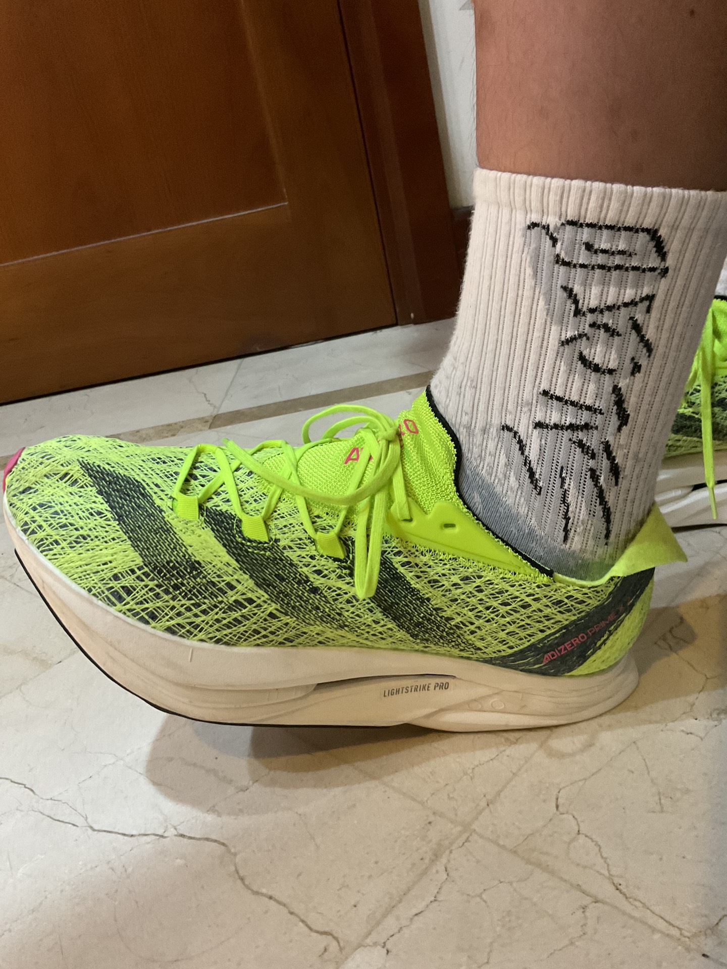 custom review-Adidas ADIZERO PRIME X 2 STRUNG Беговые кроссовки Низкий топ Белый Зеленый Унисекс