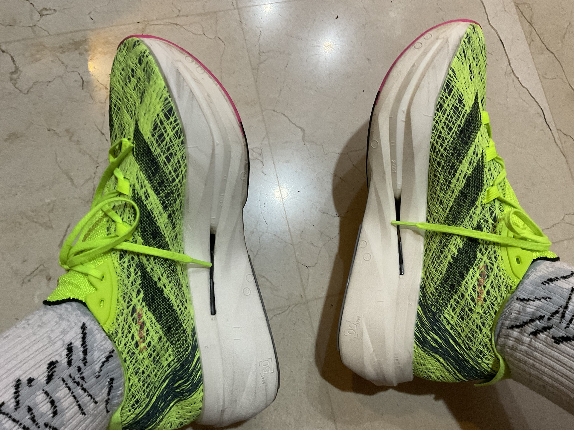 custom review-Adidas ADIZERO PRIME X 2 STRUNG Беговые кроссовки Низкий топ Белый Зеленый Унисекс