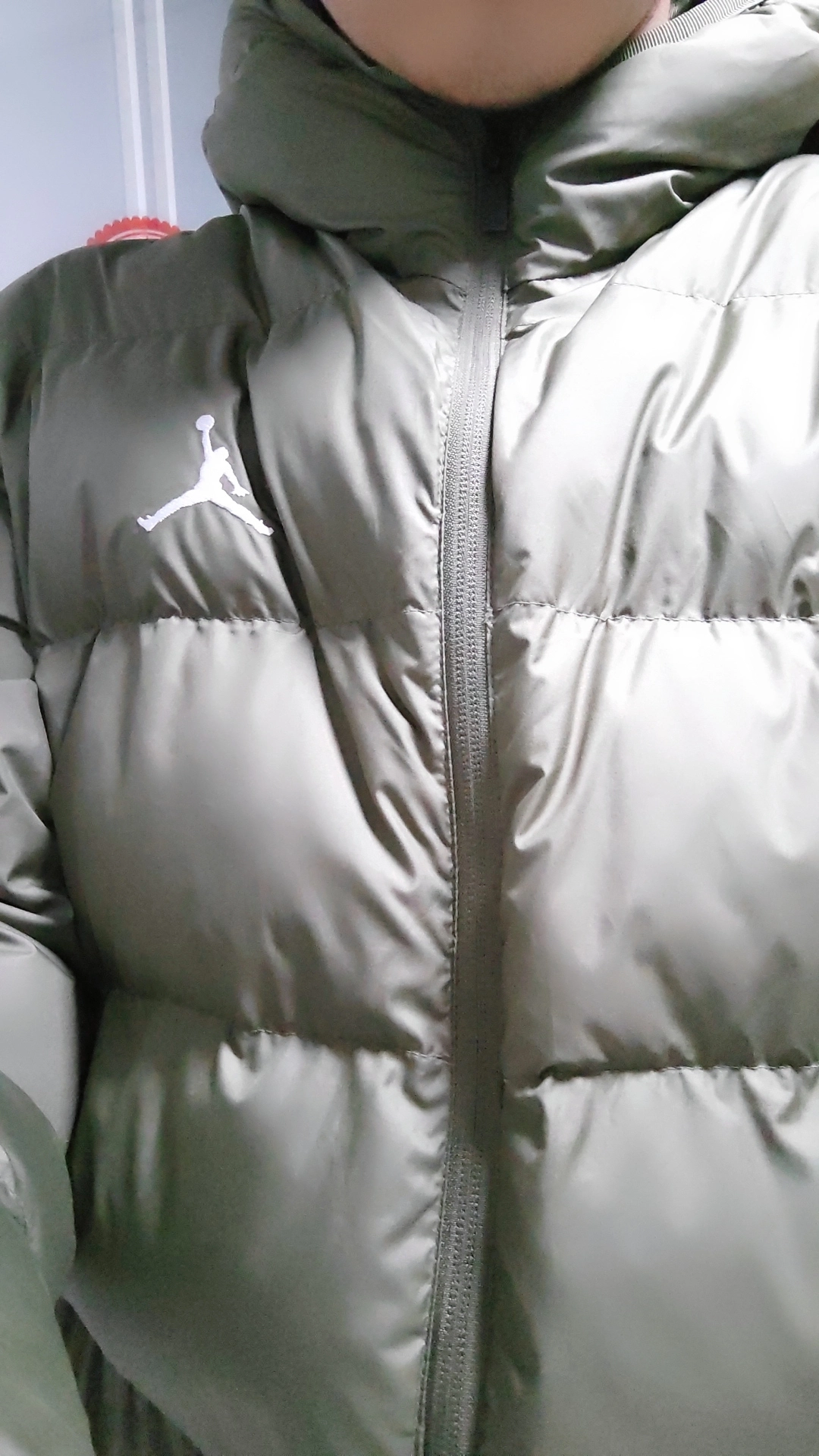 custom review-Джордан Brooklyn Пуховик Мужской Средний Оливковый Зеленый Черный