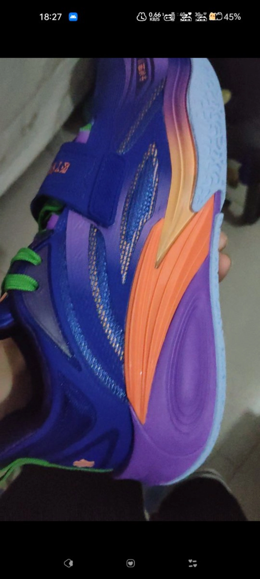 custom review-Anta KAI 1 Амортизация Износостойкие Низкие Баскетбольные Кроссовки Мужские Белые Синие и Оранжевые