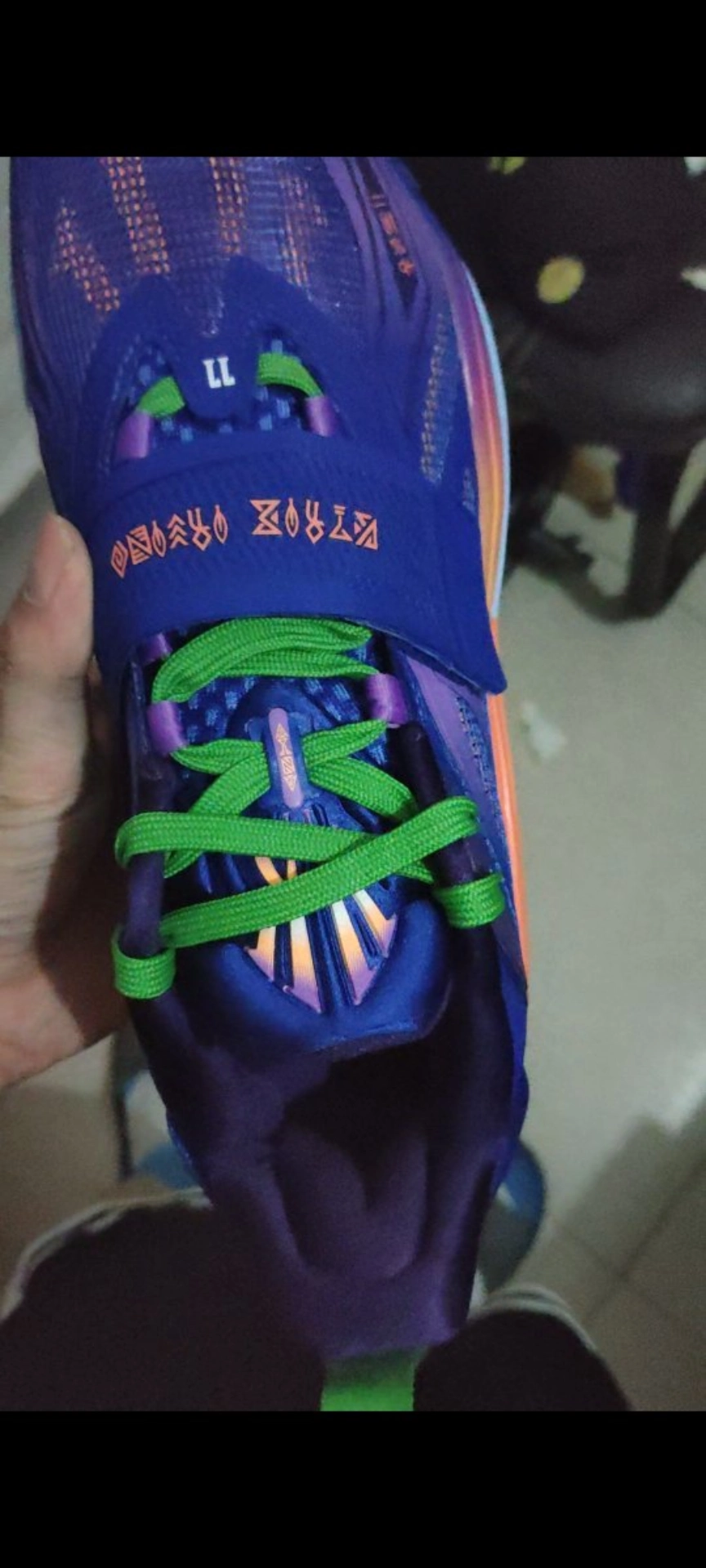 custom review-Anta KAI 1 Амортизация Износостойкие Низкие Баскетбольные Кроссовки Мужские Белые Синие и Оранжевые