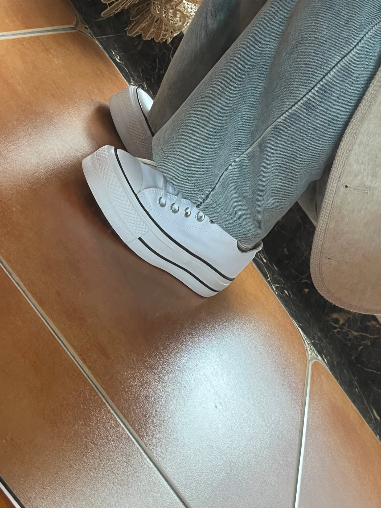 custom review-Converse Chuck Taylor All Star Platform Low Top Low Top Canvas Shoes Women's Pure White