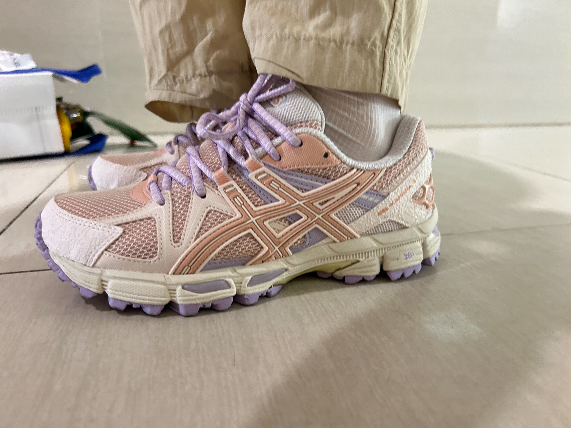 custom review-Asics Gel Kahana 8 Текстиль Синтетическая кожа Низкий топ Бег на длинные дистанции Обувь Женская Розовая
