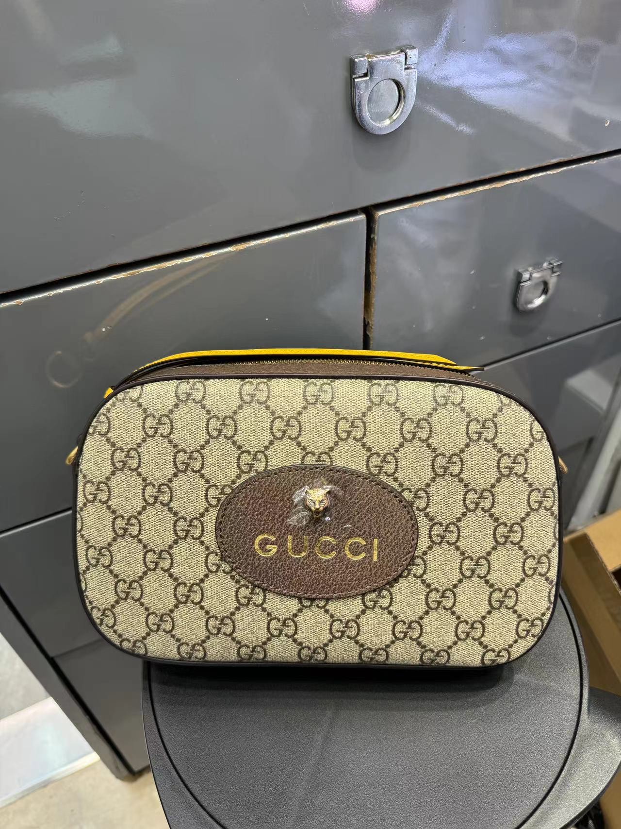 gucci老花虎头相机包