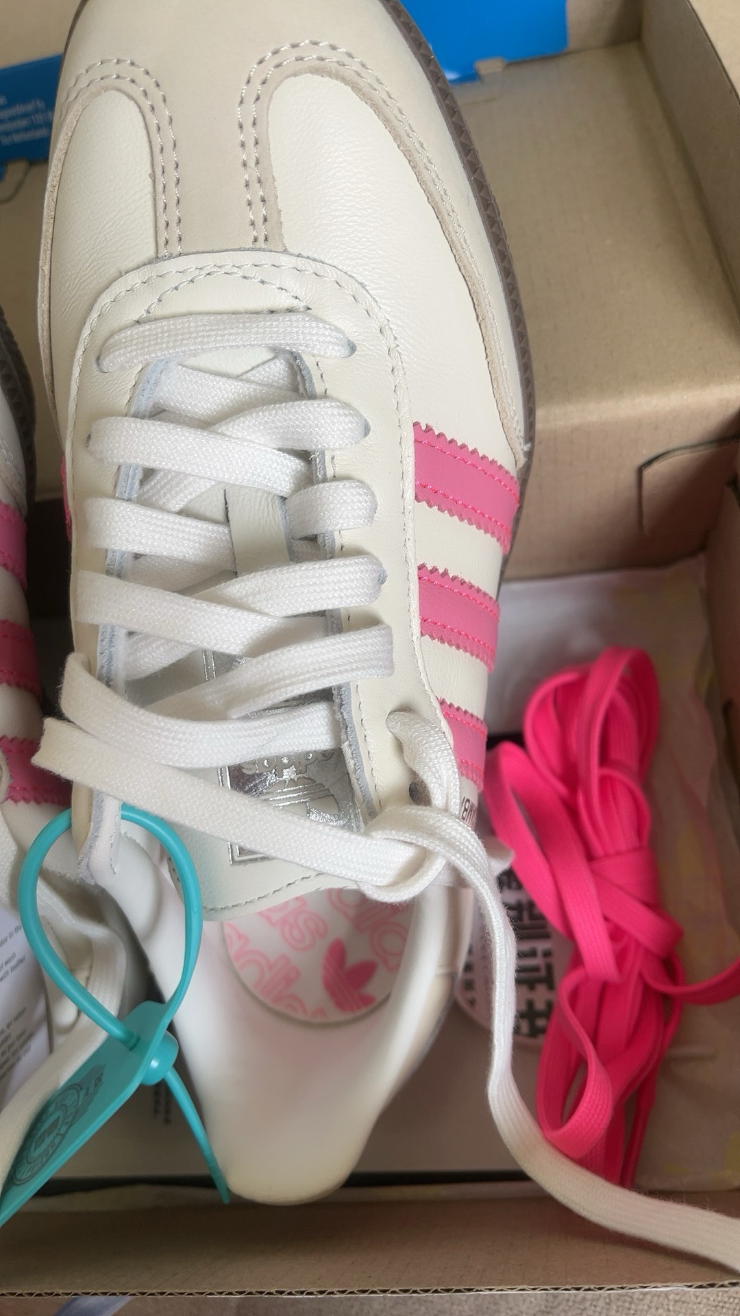 custom review-Adidas Originals SAMBA OG Устойчивые к истиранию Низкие Кроссовки для скейтбординга Женские Бежевый Белый Розовый