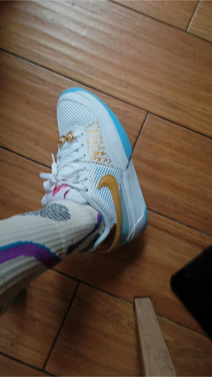 custom review-nike Ja 1 Ja Morant 1 Устойчивый к истиранию Баланс Низкий Топ Детские Баскетбольные кроссовки Белый Синий