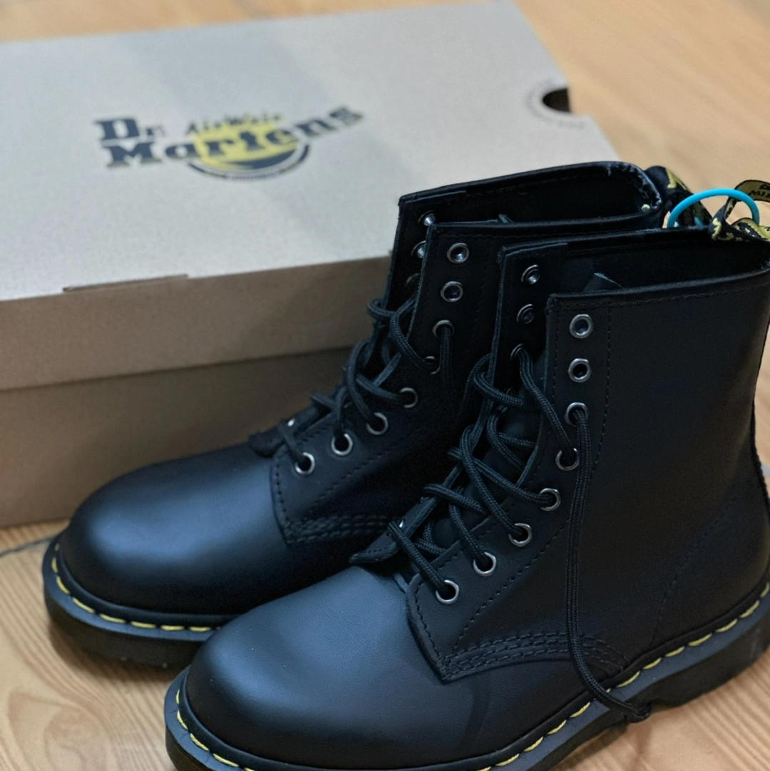 custom review-Dr.Martens 1460 Классический Напп Кожа 16см Мартин Ботинок Унисекс Черный