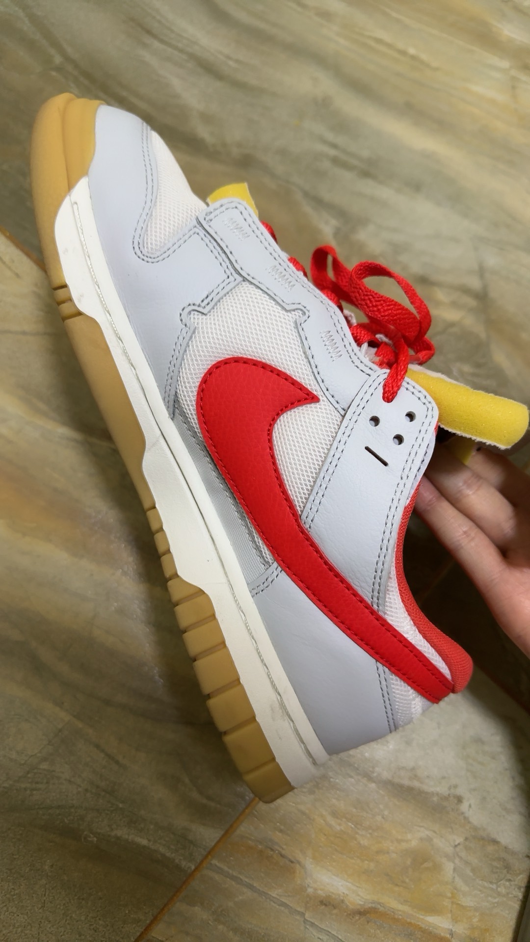 custom review-Nike Air Dunk Jumbo Low Скейтборд Кроссовки Мужские Белый Красный