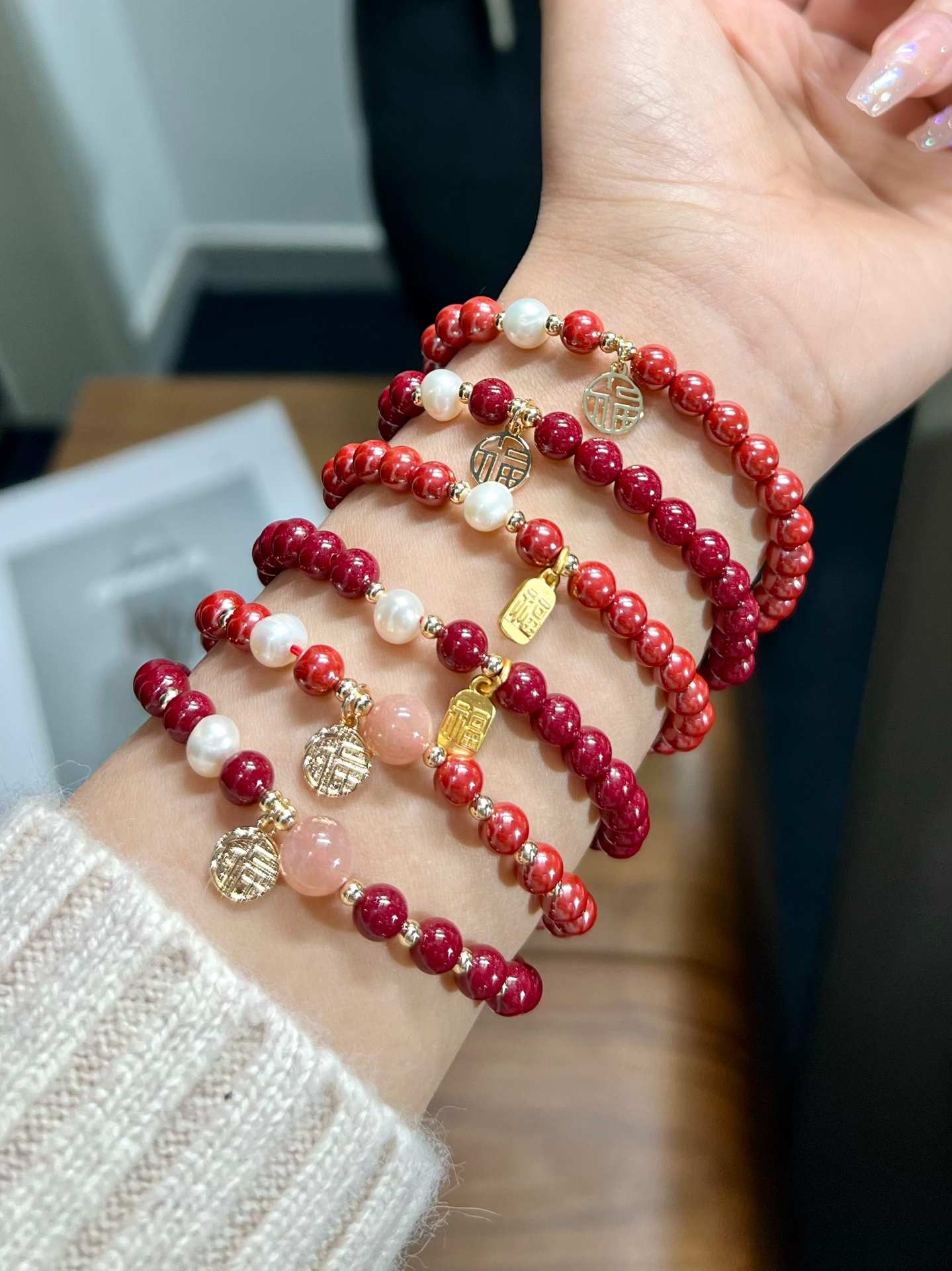 两位数的朱砂手串 戴上是真滴很哇塞