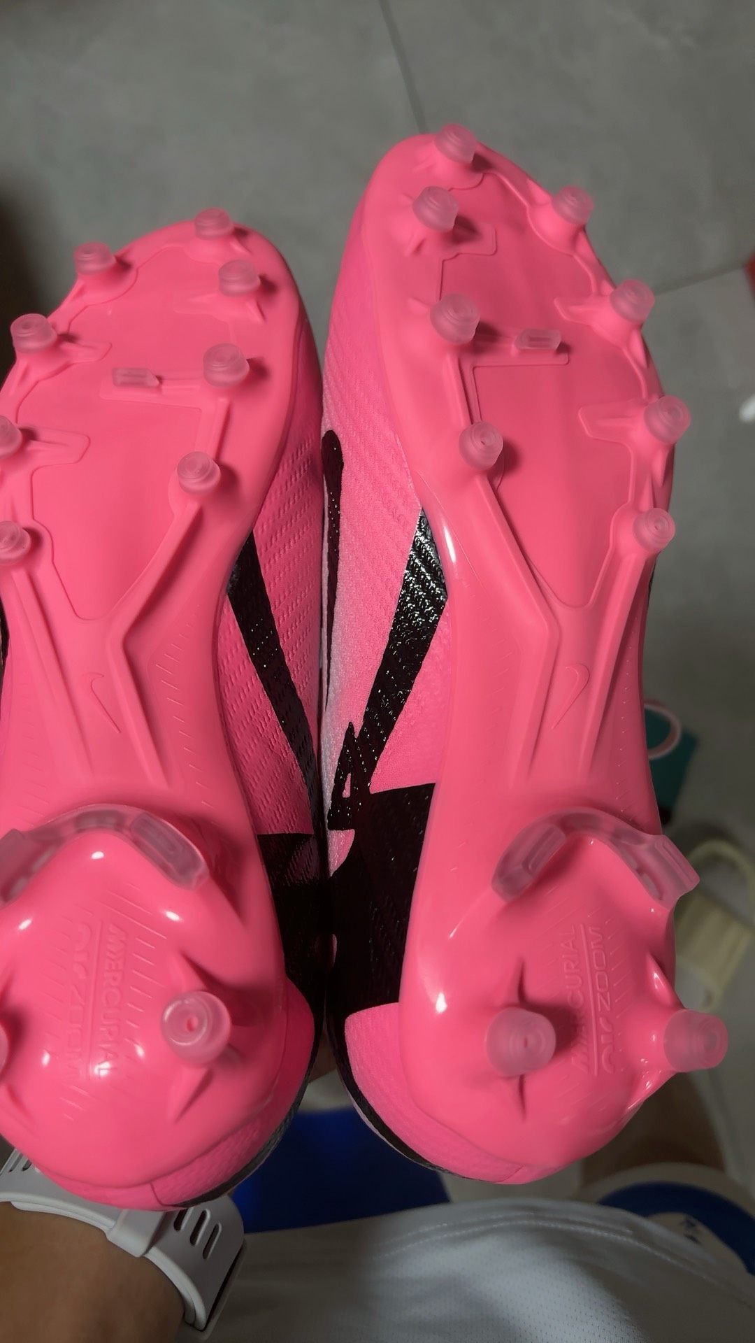 custom review-Nike Air Zoom Vapor 15 AG Искусственная трава Искусственные шипы Футбольные бутсы Мужские Розовый Черный