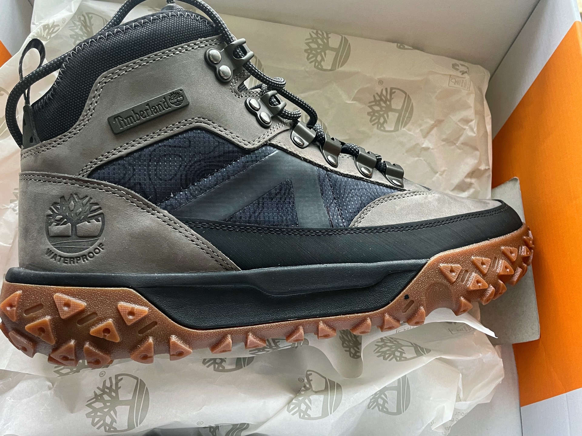 custom review-Timberland Collaboration Greenstride Motion Slip-Resistant Abrasion-Resistant Waterproof High Top Streetwear Men's