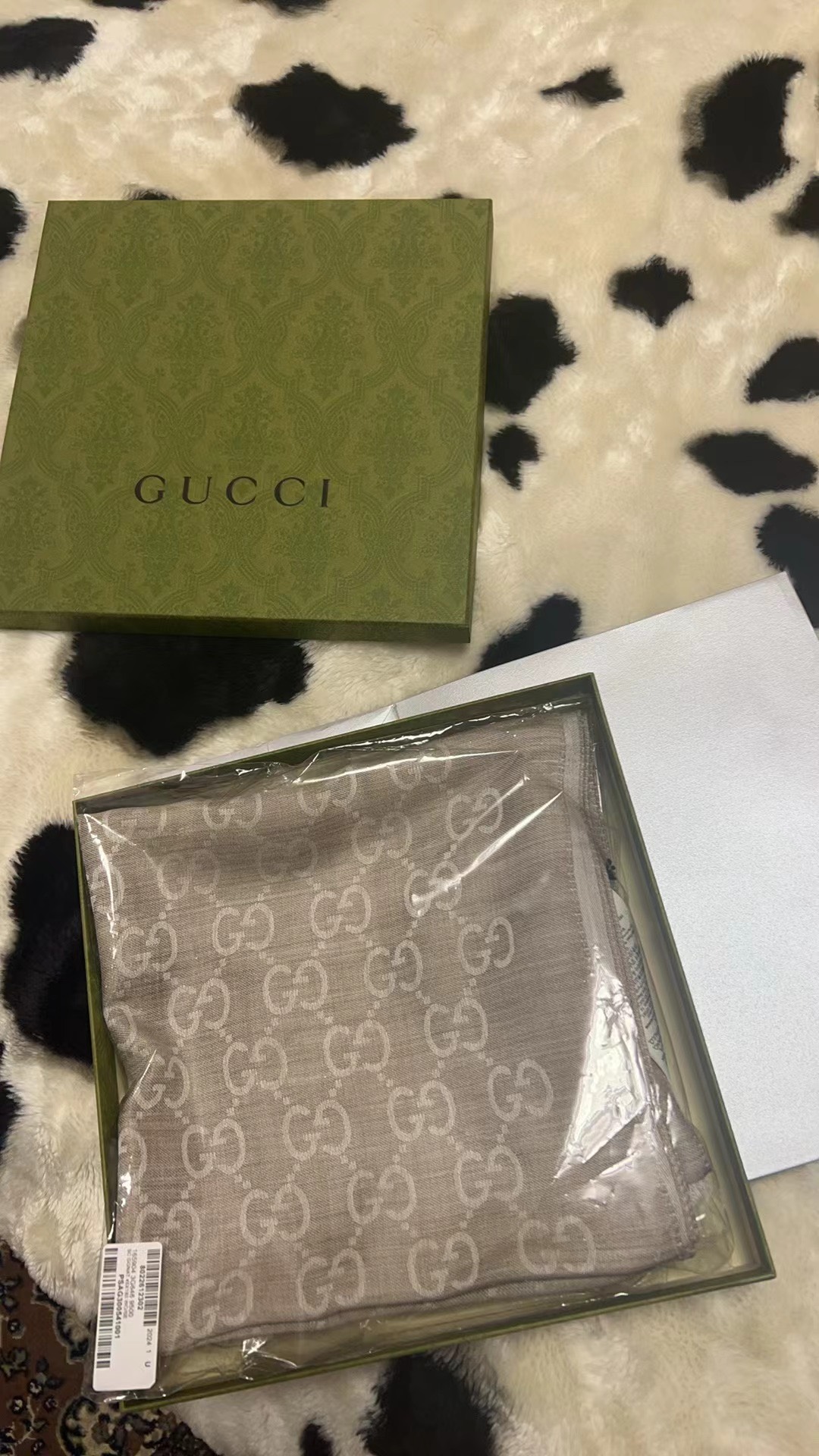 custom review-GUCCI Шерсть Вязаные Шарфы Унисекс Светлый Хаки