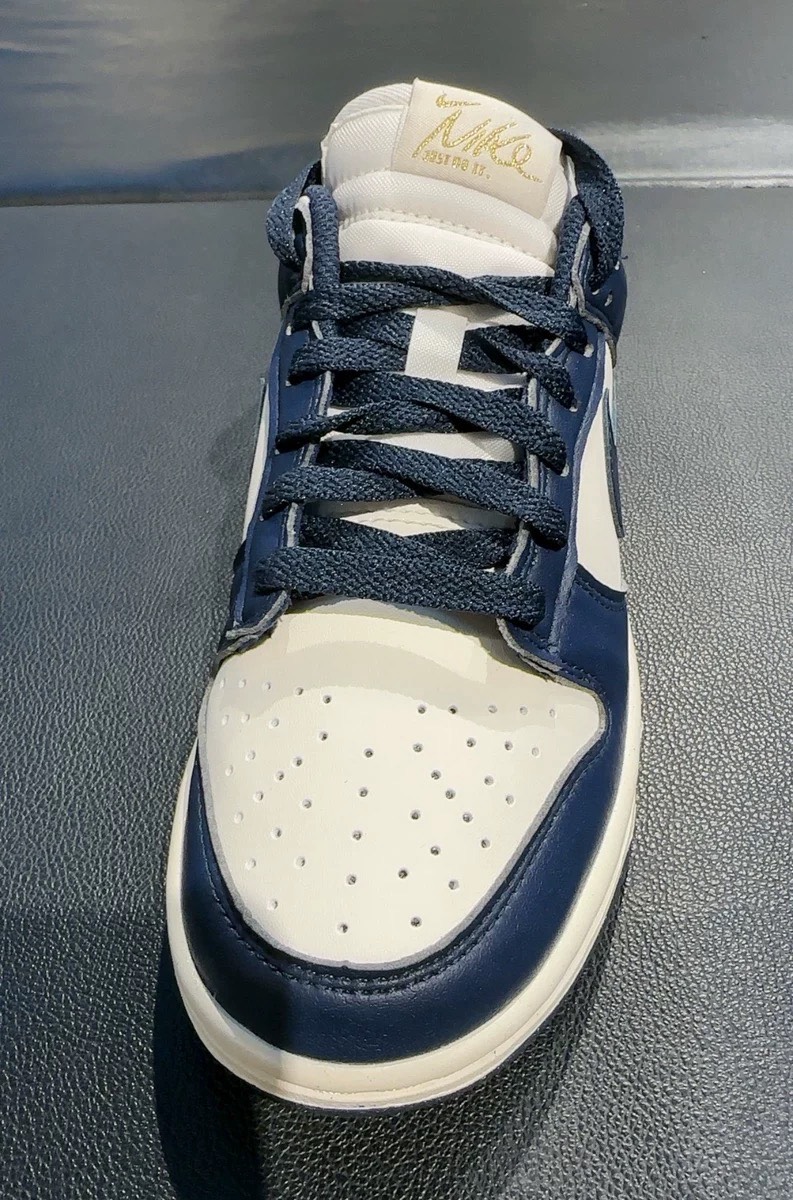 custom review-Nike Dunk Low Топ Скейтборд Кроссовки Женские Синие Белые