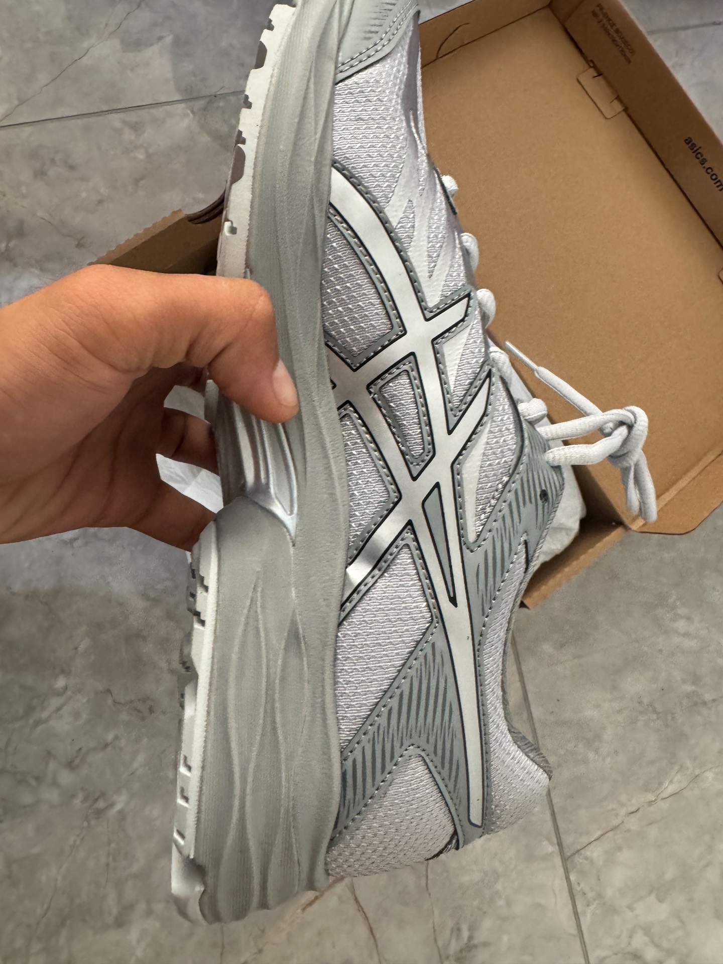 custom review-ASICS Гель FLUX 4 Беговые кроссовки Низкий Топ Серый Мужской