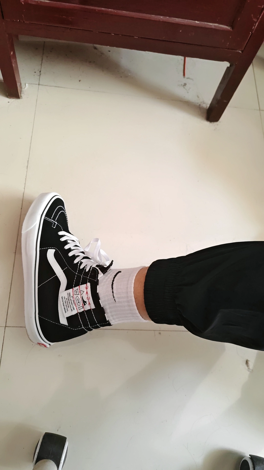 custom review-Vans SK8 HI Tapered High Топ Скейтборд Кроссовки Унисекс Черный