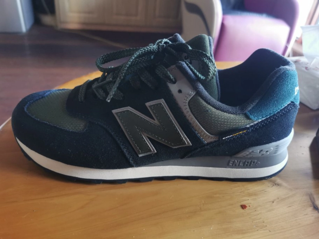 custom review-New Balance NB 574 Support Lightweight Low Top Повседневная обувь Унисекс Черный Серый