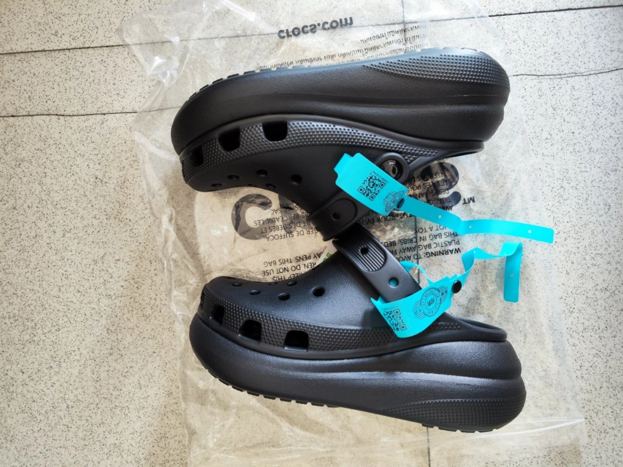 custom review-Crocs Классический Crush Clog 5,2cm Унисекс Черный