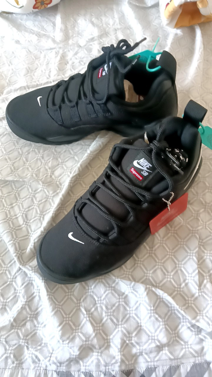 custom review-Supreme x Nike SB Darwin Low Топ Повседневный Мужской Черный Белый