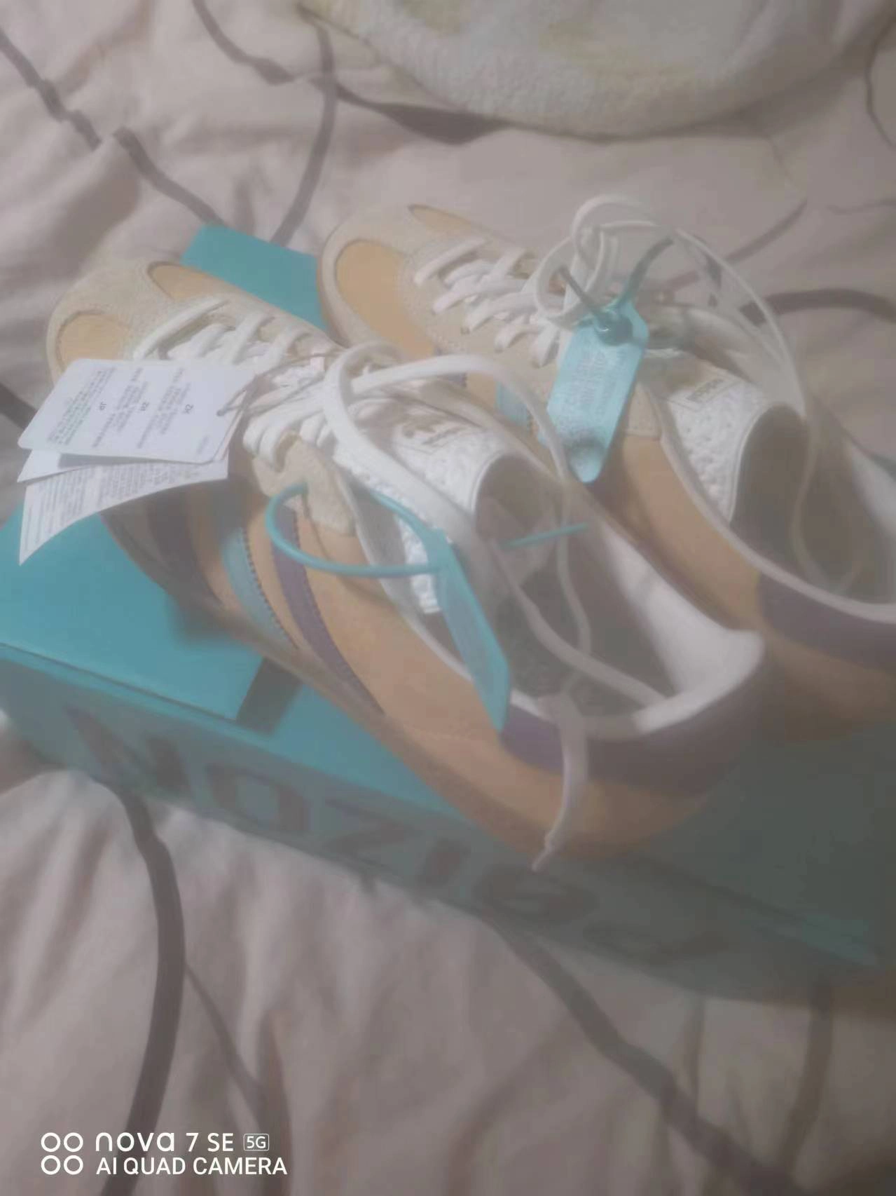 custom review-Adidas Originals Gazelle Аbrasion Resistant Баланс Низкие Кроссовки для скейтбординга Унисекс Желтый Rice Фиолетовый