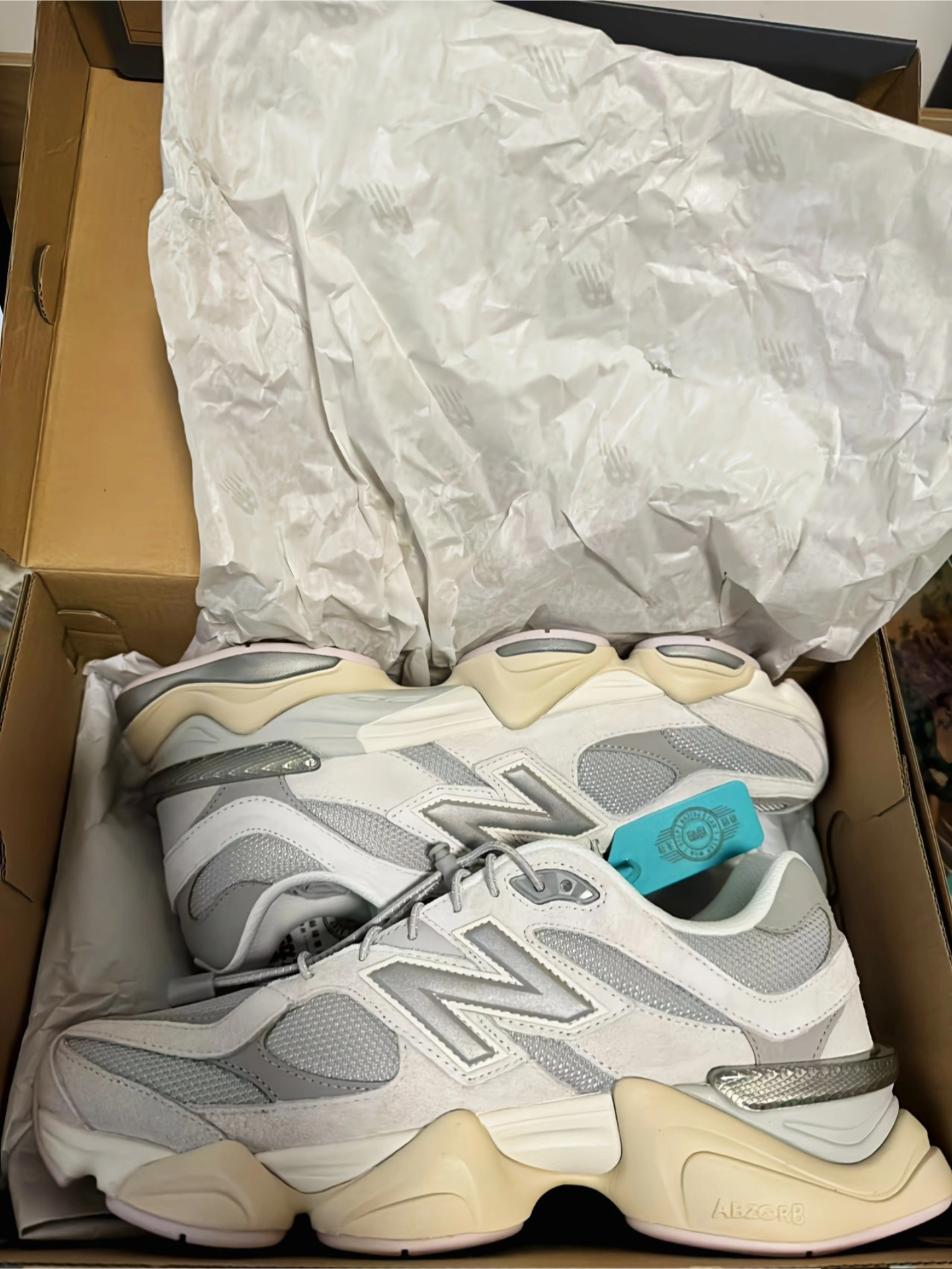 custom review-New Balance NB 9060 Повседневная обувь Низкий топ Светло-серый фиолетовый Унисекс