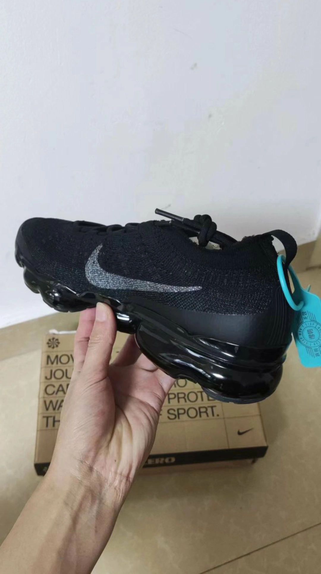 custom review-Nike VaporMax 2023 Дышащий Теплоизоляционный Низкий Топ Повседневный Городской Коммутирование Беговые кроссовки Мужской Черный