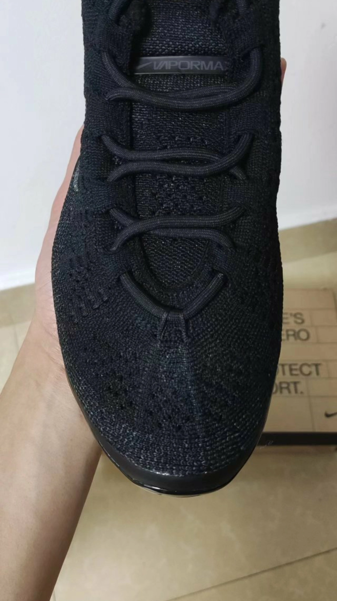 custom review-Nike VaporMax 2023 Дышащий Теплоизоляционный Низкий Топ Повседневный Городской Коммутирование Беговые кроссовки Мужской Черный