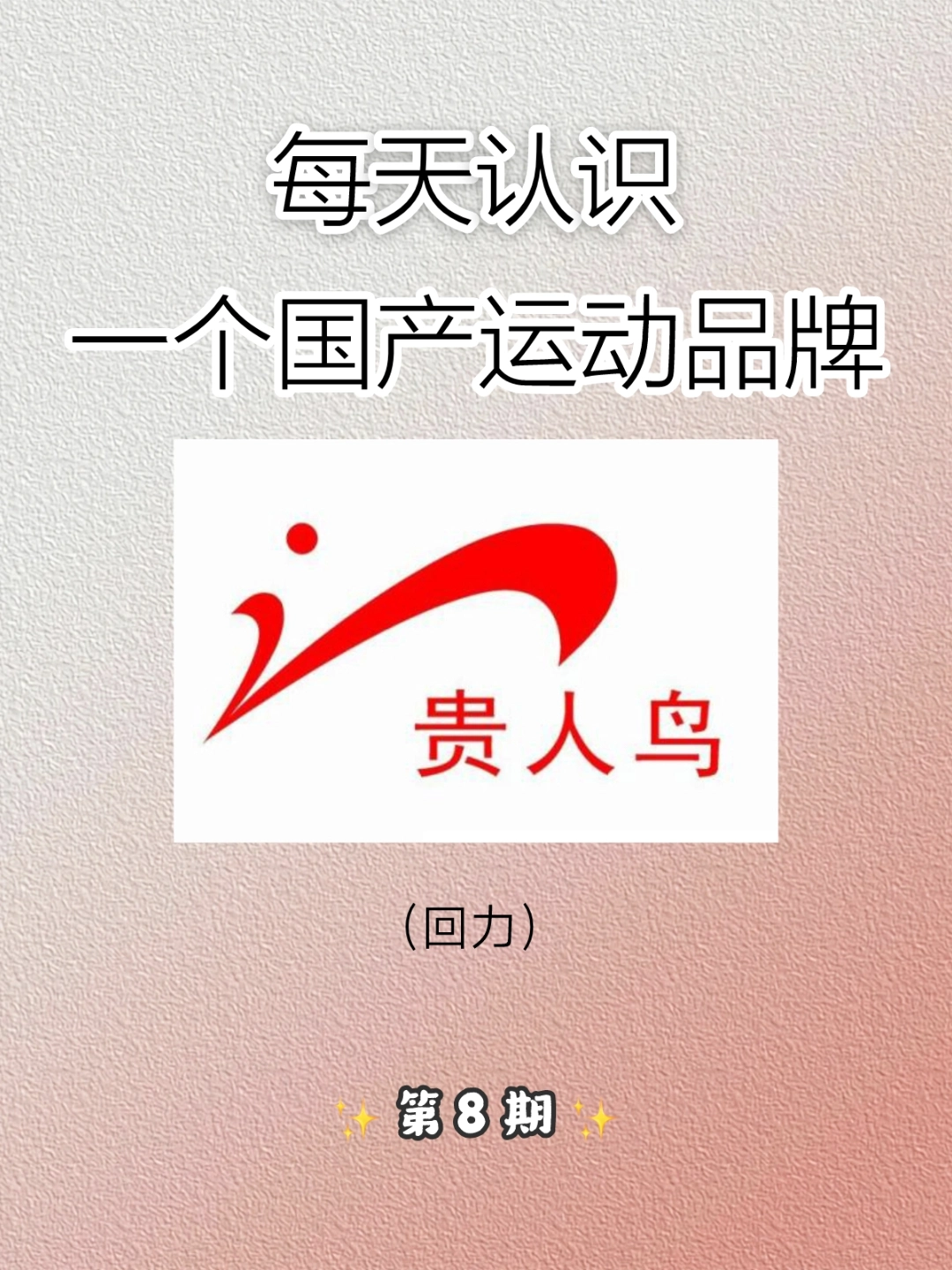 🤙国产运动品牌科普:贵人鸟