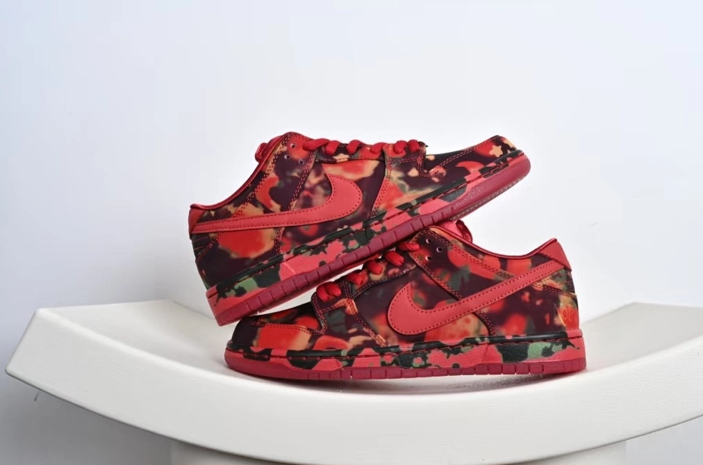 custom review-Nike Dunk SB Скейтборд Кроссовки Низкие Красные Унисекс