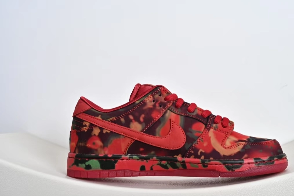 custom review-Nike Dunk SB Скейтборд Кроссовки Низкие Красные Унисекс