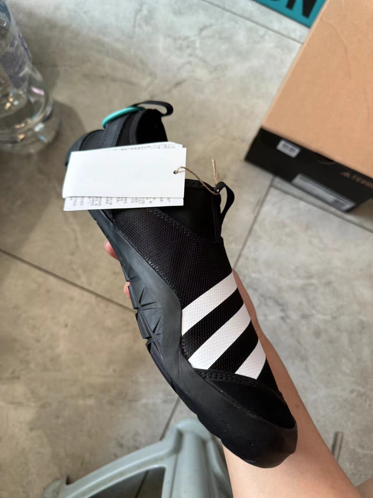 custom review-Adidas Terre Дышащий TRACTION Низкий Топ Походная обувь Унисекс Черный Белый