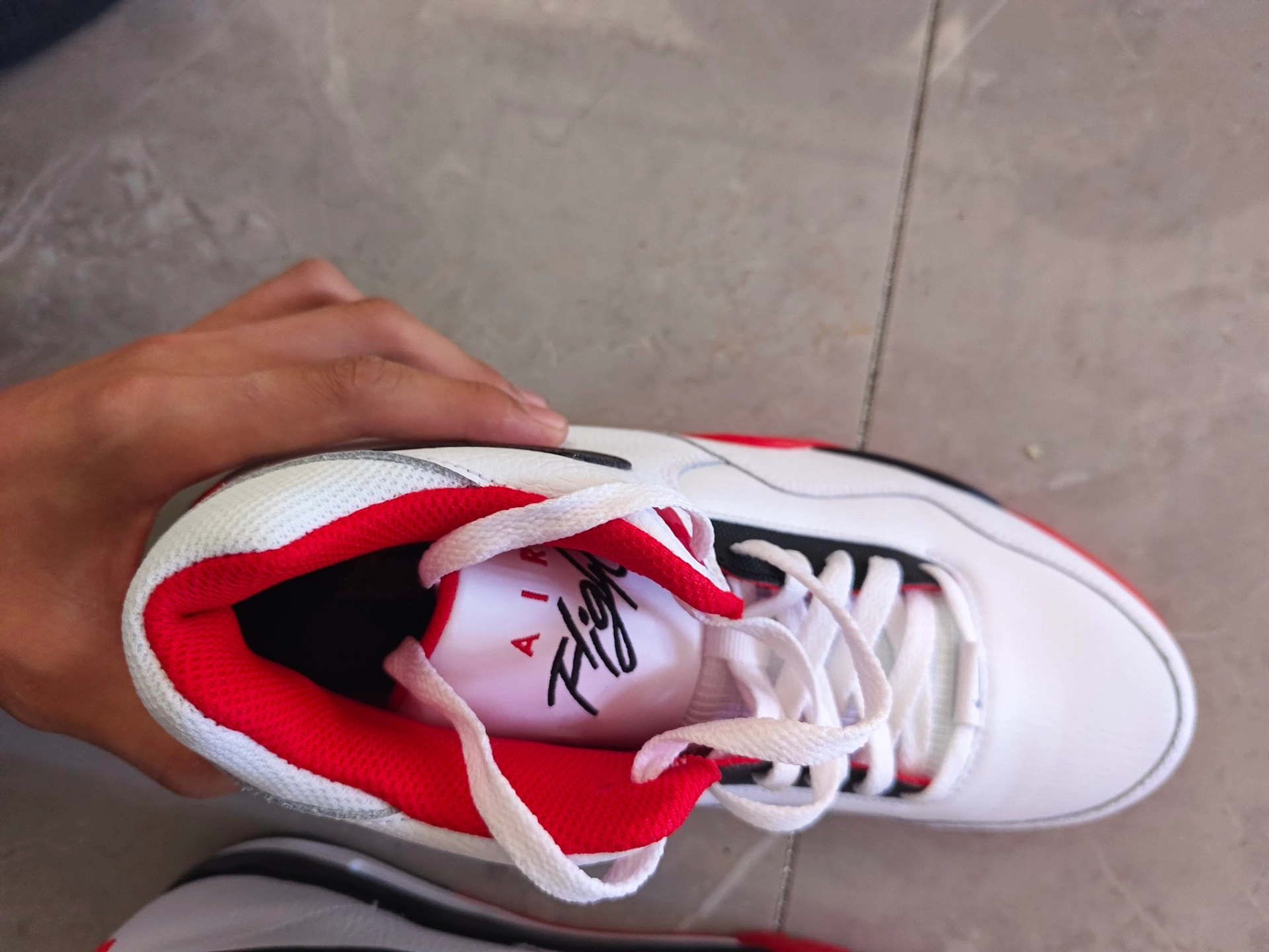 custom review-Nike Flight Legacy Red White