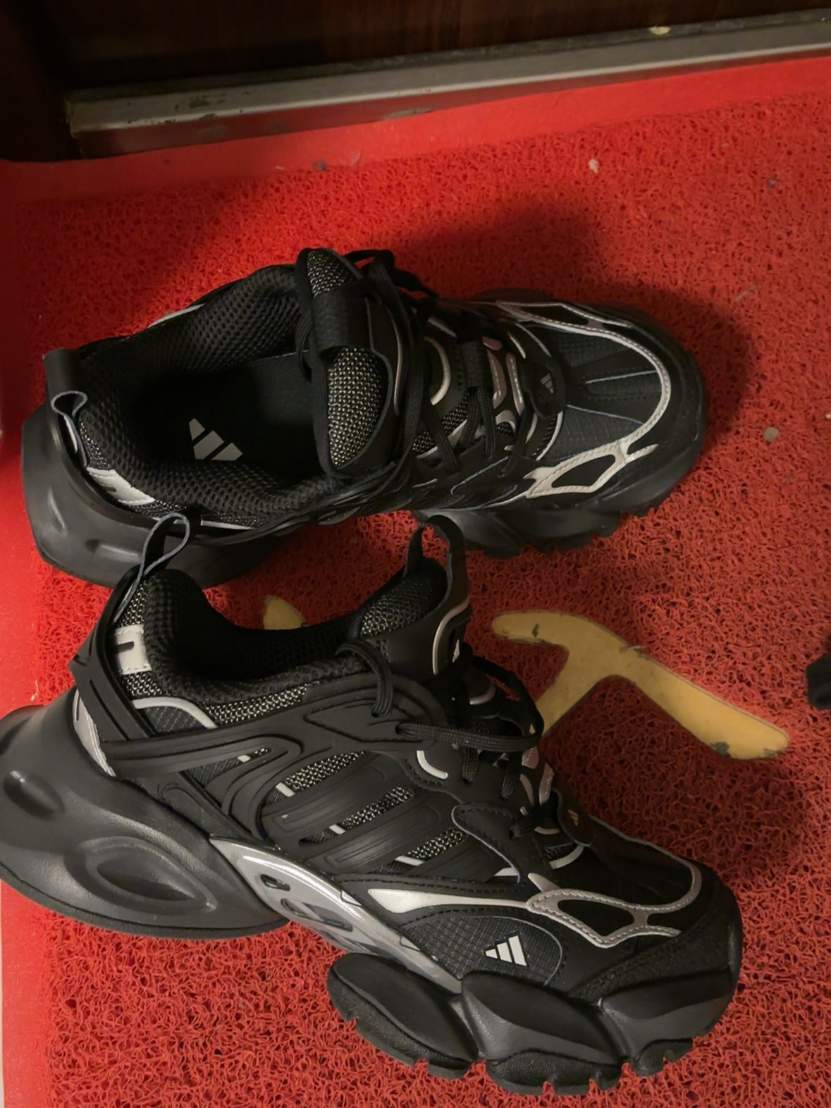 custom review-Adidas XLG RUNNER DELUXE Устойчивый к истиранию Низкий Топ Повседневные Городские Коммутирующие Беговые кроссовки Унисекс Черный