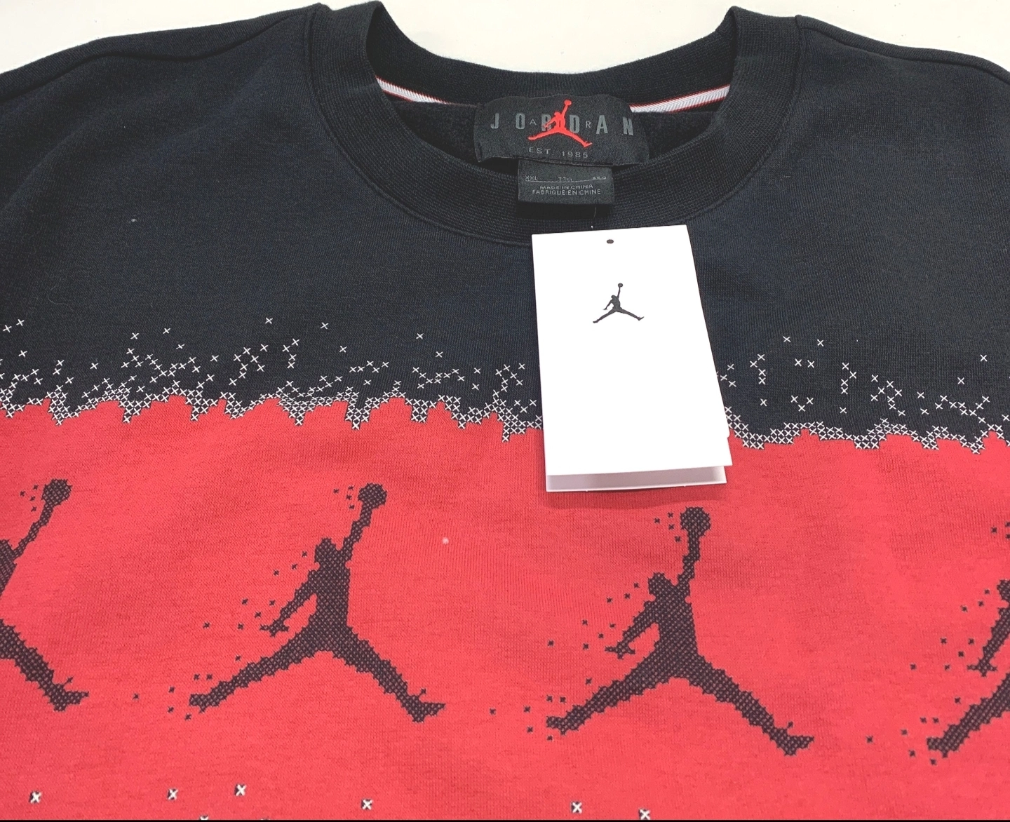 custom review-JORDAN Essentials Красный Черный Мужской Свитшот