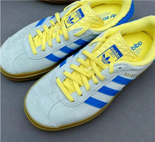 custom review-Adidas Originals GAZELLE BOLD Амортизация Износостойкие Низкие Кроссовки для Скейтбординга Женские Синий Желтый