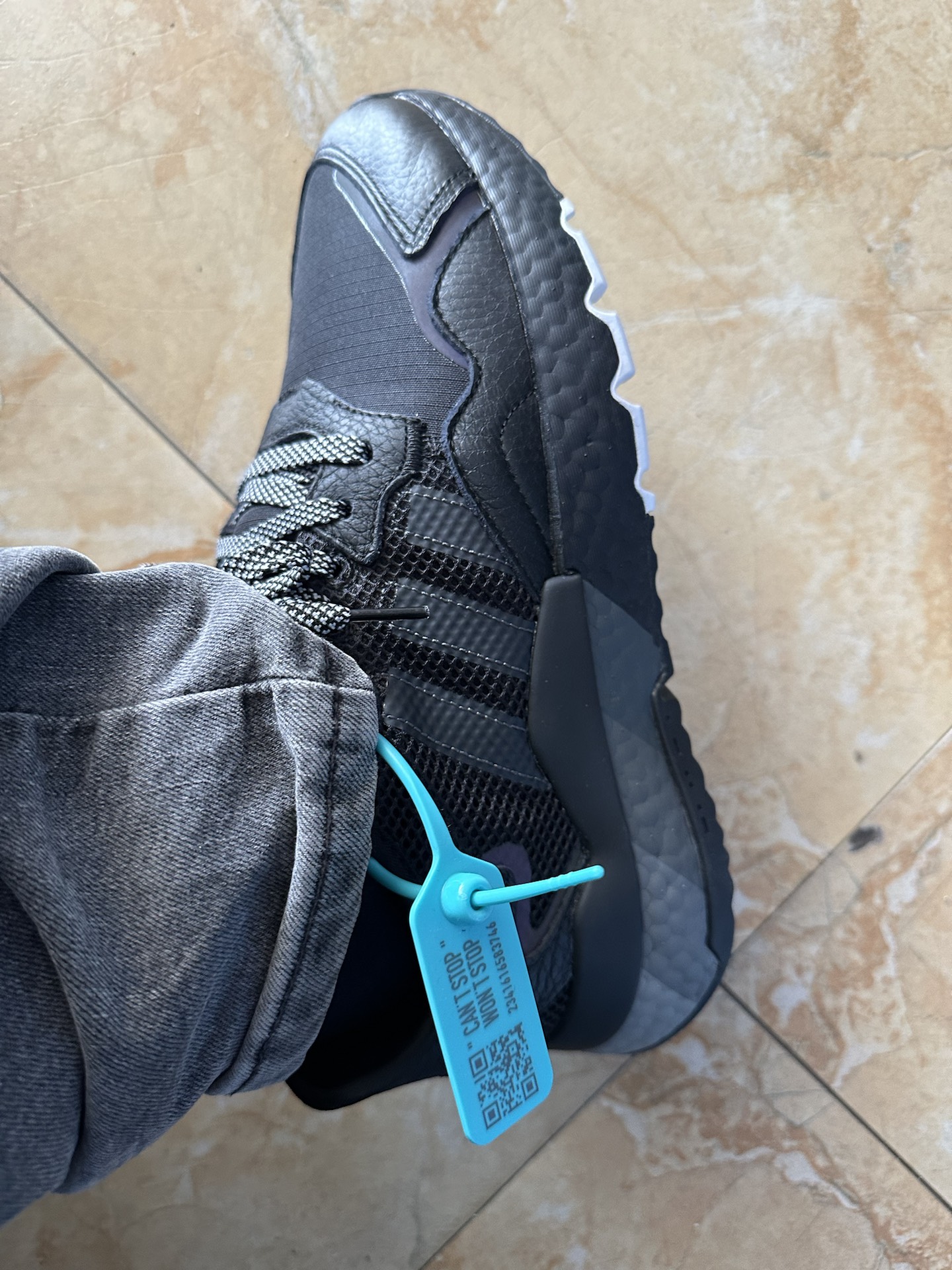 custom review-Adidas Originals Nite Jogger Устойчивый к истиранию Дышащий Низкий Топ Повседневная Обувь Унисекс Черный Серый Фиолетовый