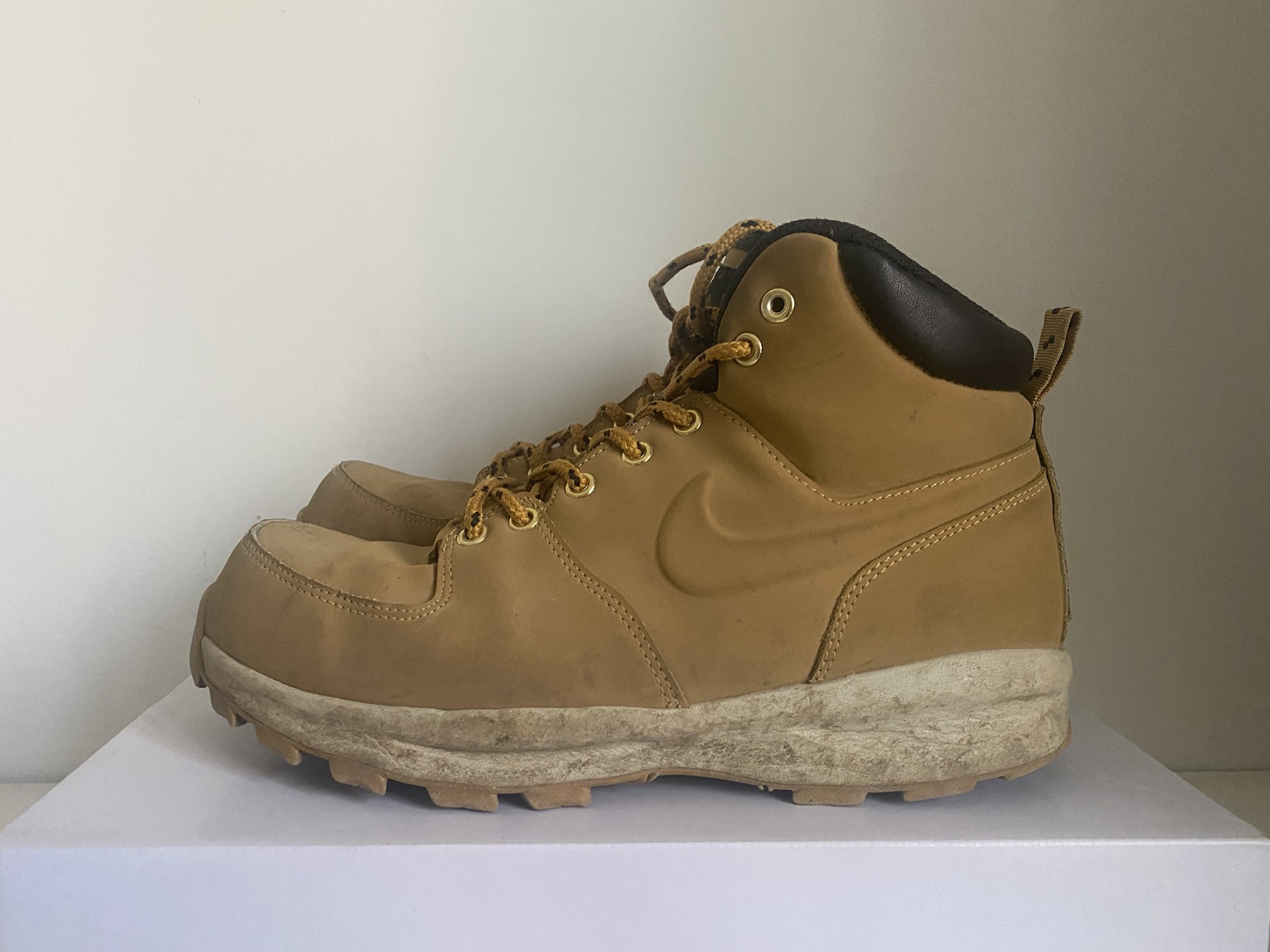 custom review-Nike Manoa Leather High Топ Повседневная обувь Мужская Коричневая