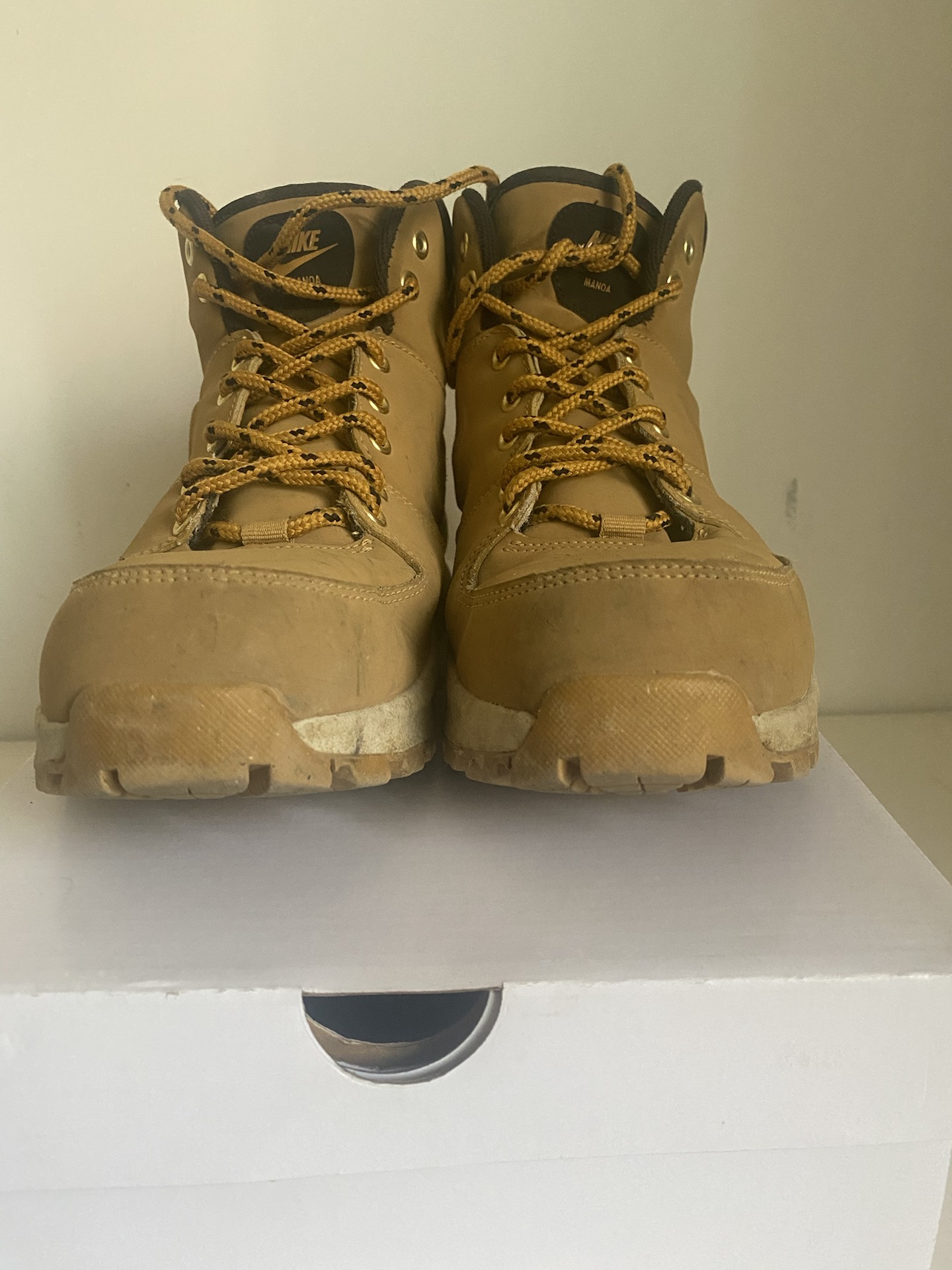 custom review-Nike Manoa Leather High Топ Повседневная обувь Мужская Коричневая