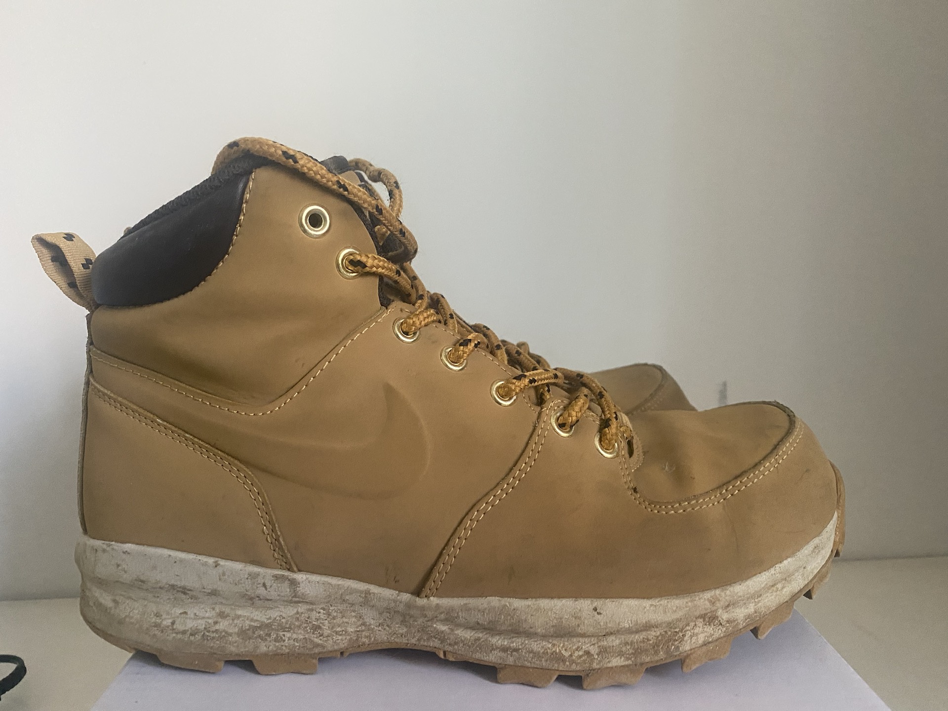 custom review-Nike Manoa Leather High Топ Повседневная обувь Мужская Коричневая