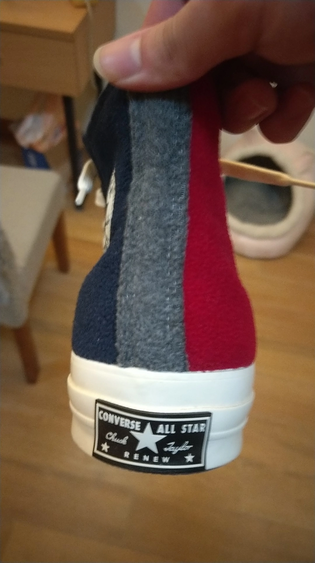 custom review-Converse Chuck 70 Renew ChuckTaylor All Star High Upcycled Fleece MID Топ Кеды Унисекс Красный синий